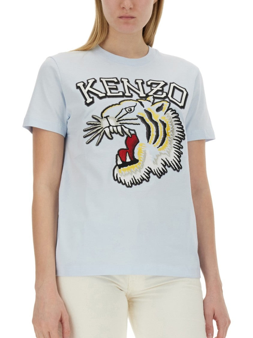 T-Shirt With Tiger Embroidery