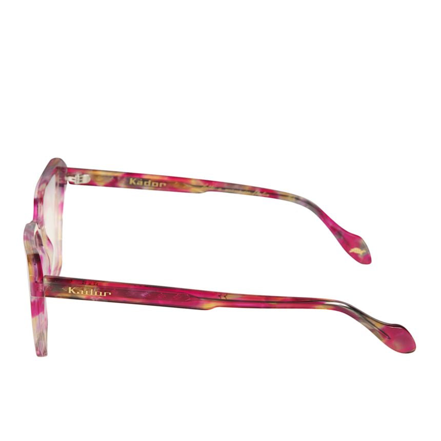 Vanessa Light Geometric Frame Eyeglasses in Translucent Pink