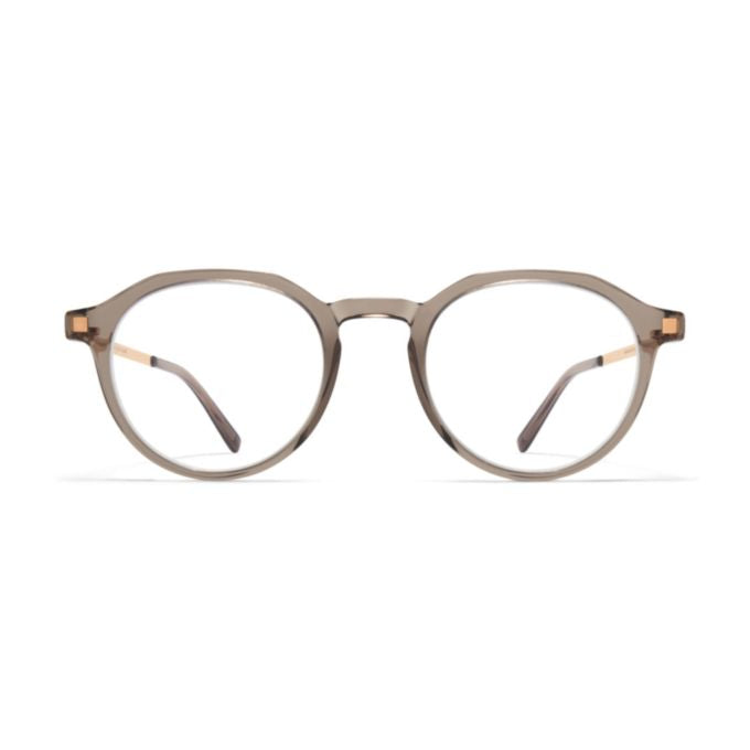 Saga Translucent Taupe Rounded Glasses