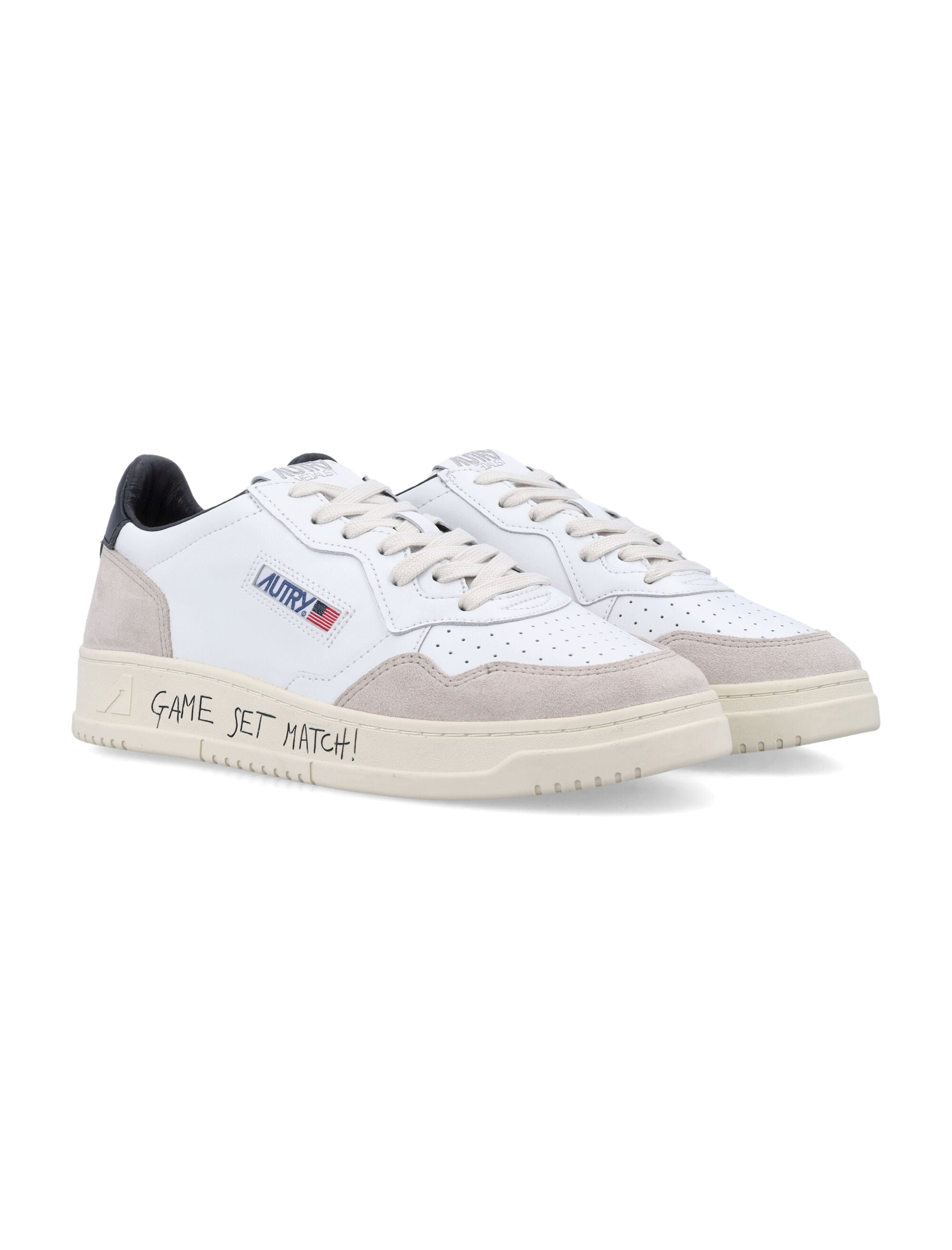 Medalist Low White & Black Leather Sneaker