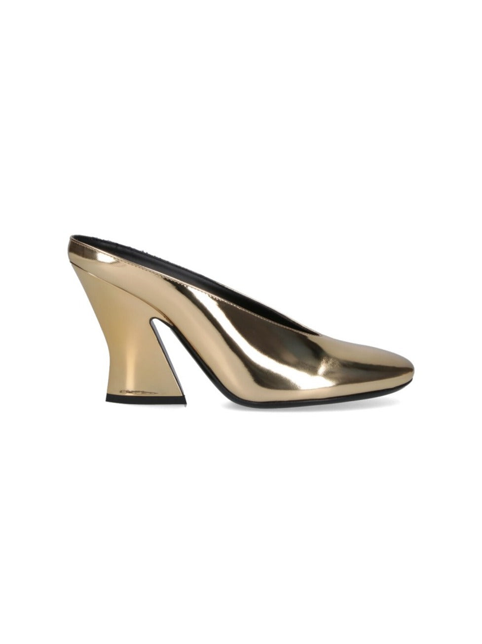 Pointed Toe Golden Mule