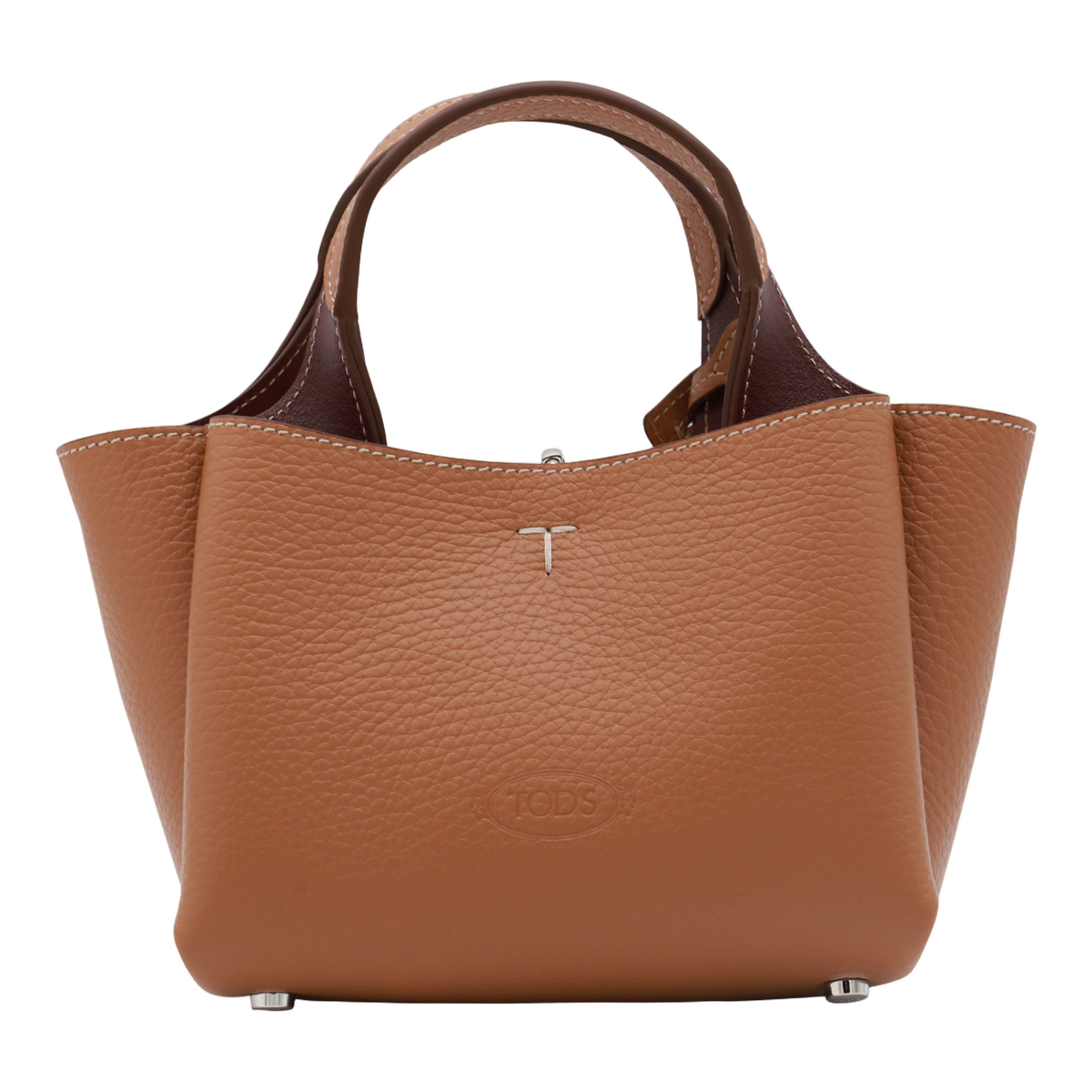 Structured Handbag with Pebbled Texture