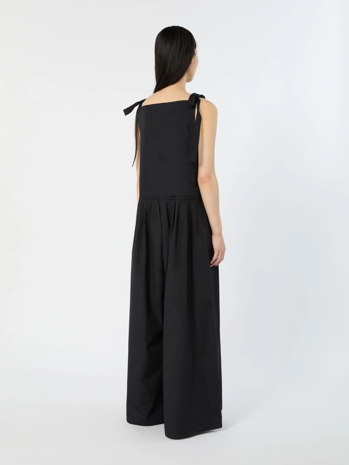 Sleeveless Black Jumpsuit with Gathered Waist