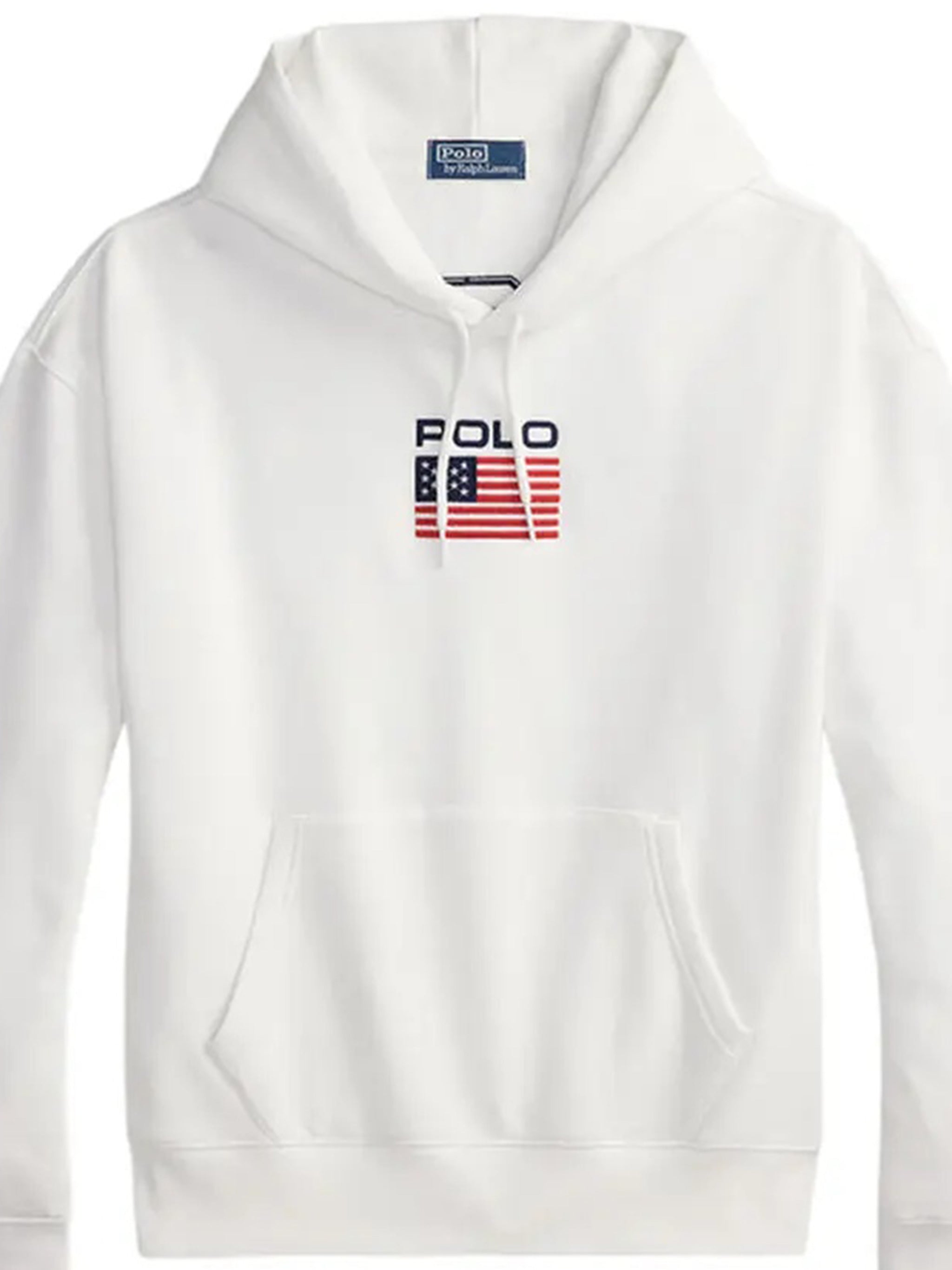 White Sweatshirt Graphic Flag Cotton Hoodie