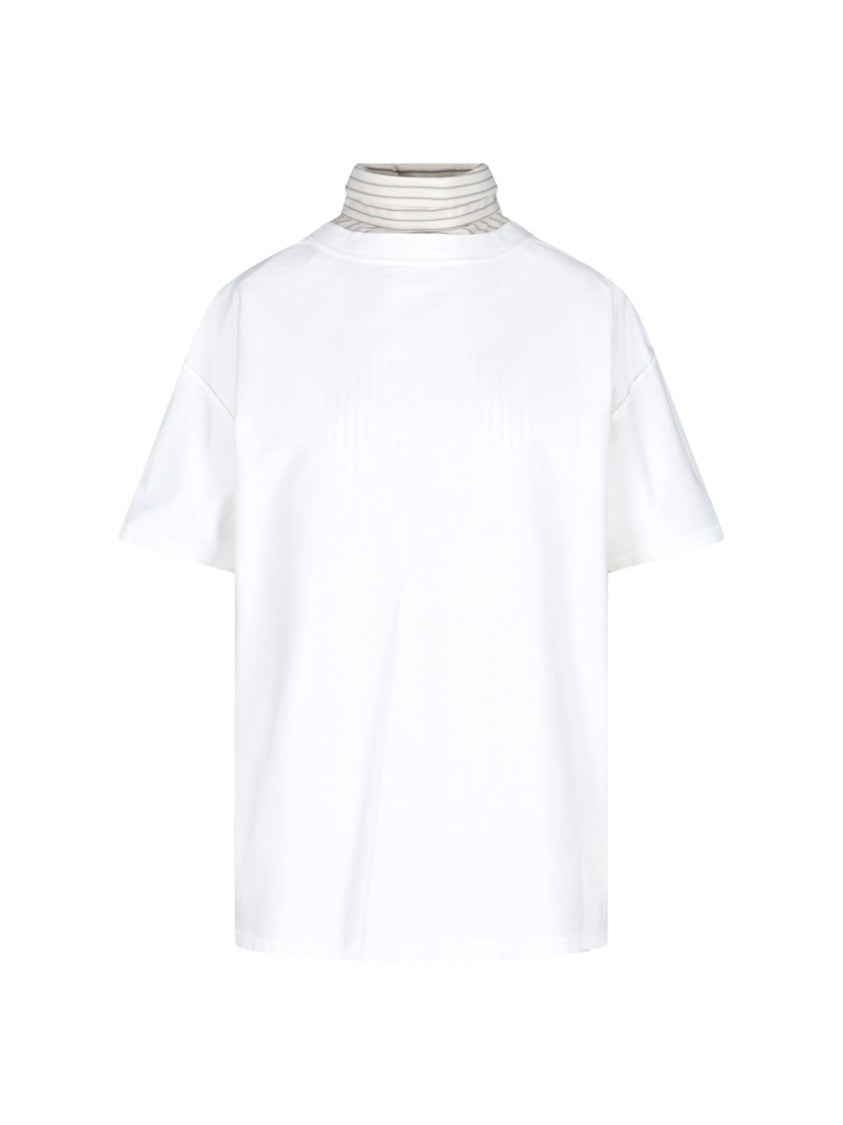 Inverted Shirt – White & Beige