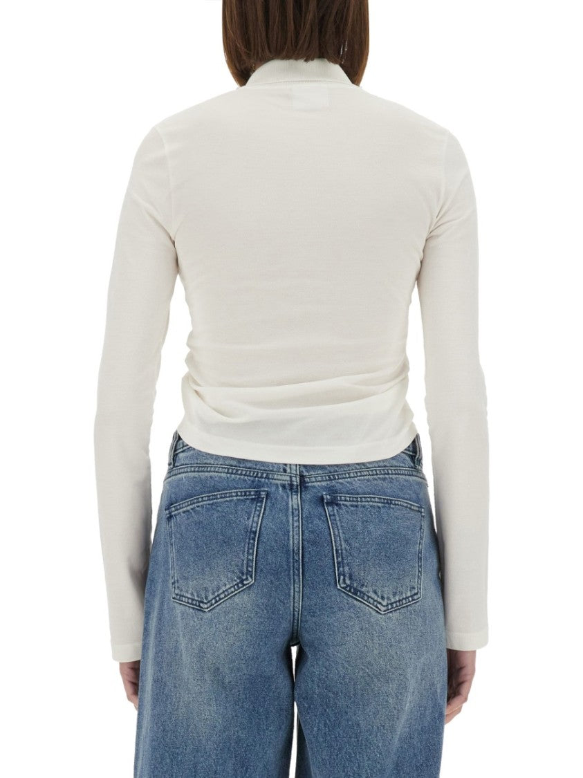 "Twist" Cropped Polo Shirt