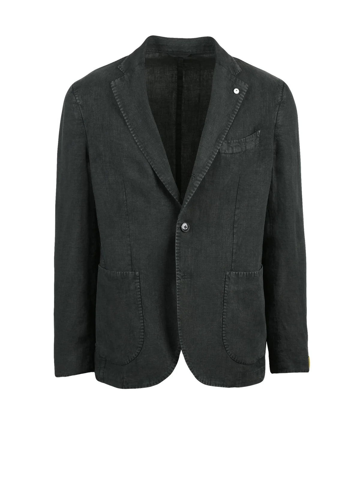 Forest Green Linen Rounded Blazer