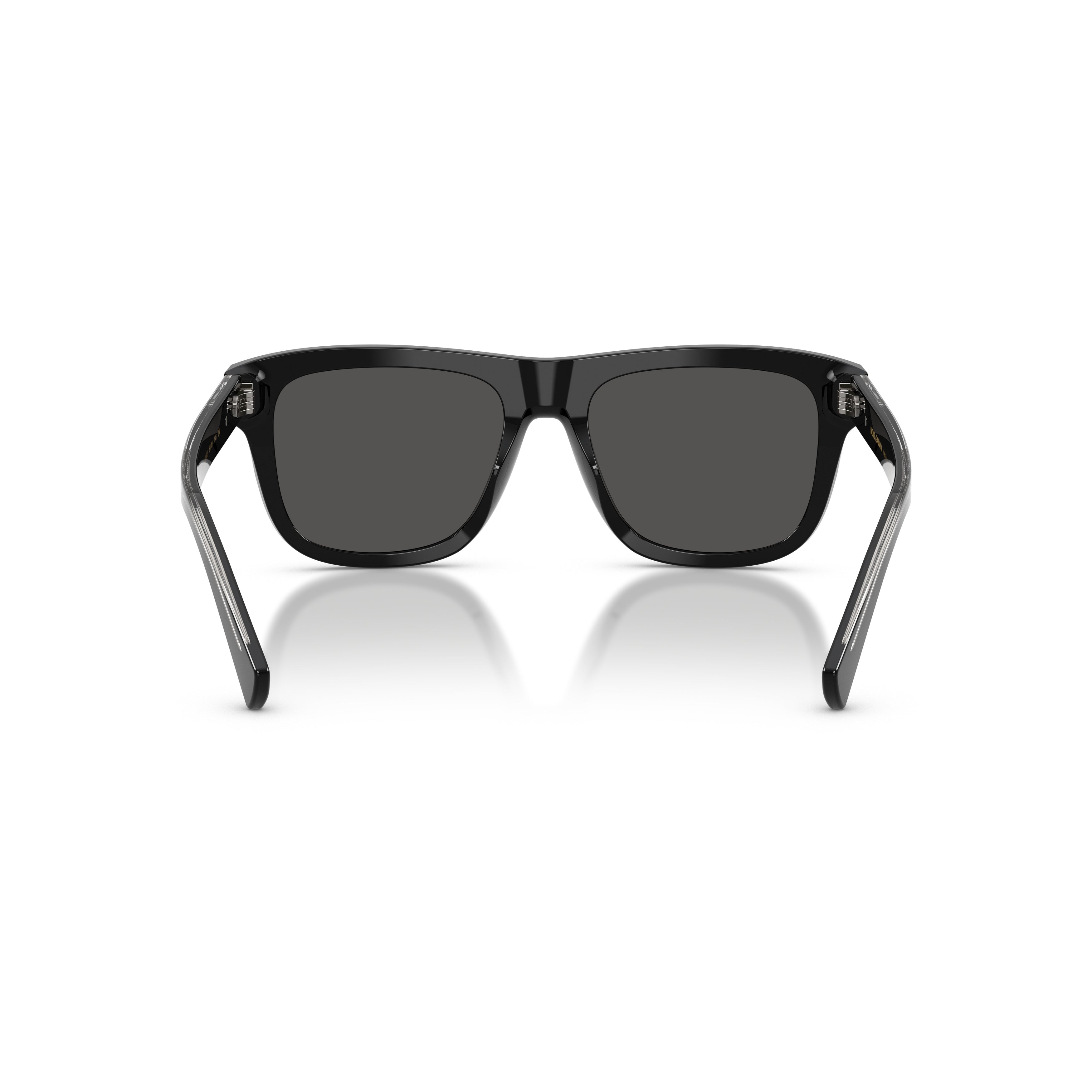 Bold Rectangular Frame Sunglasses with Textured Temples