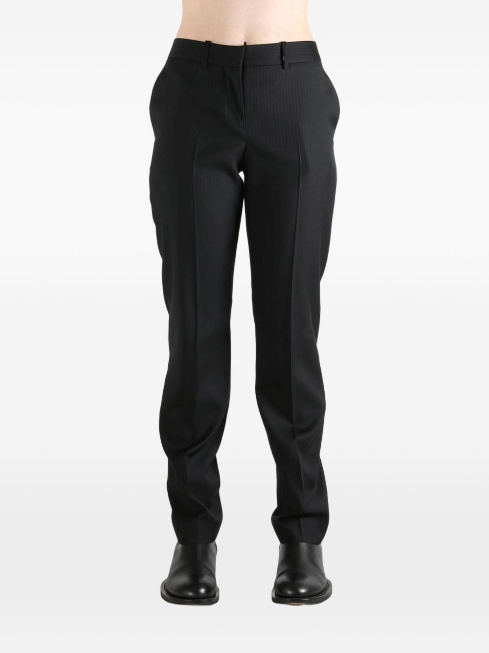 Silk And Nylon Straight Leg Trousers