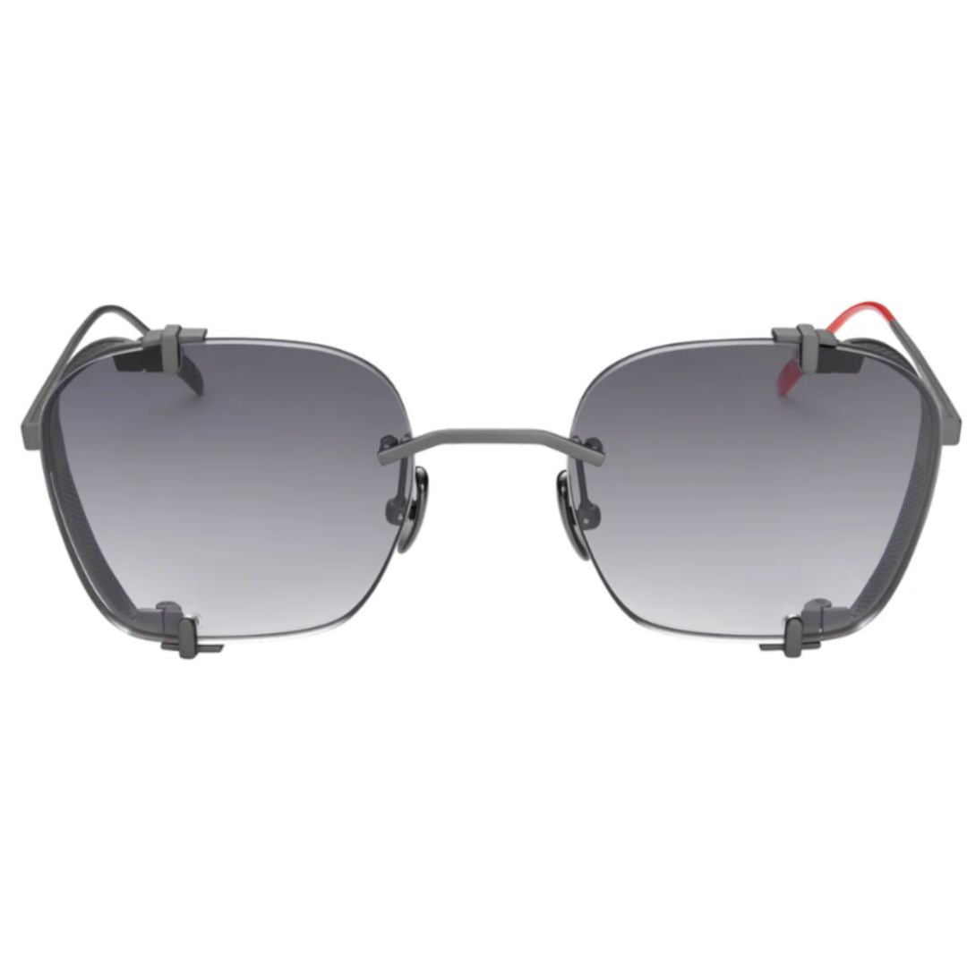 Bei Be-1 Geometric Titanium Sunglasses with Gradient Lenses