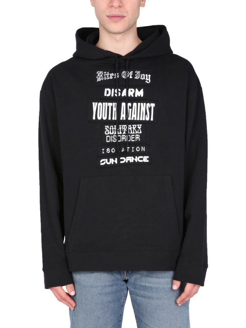Relaxed Fit Cotton Hoodie With Drawstring
