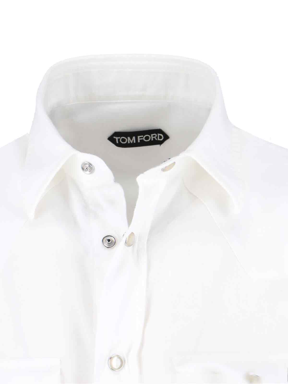 Structured White Shirt with Button-Down Front