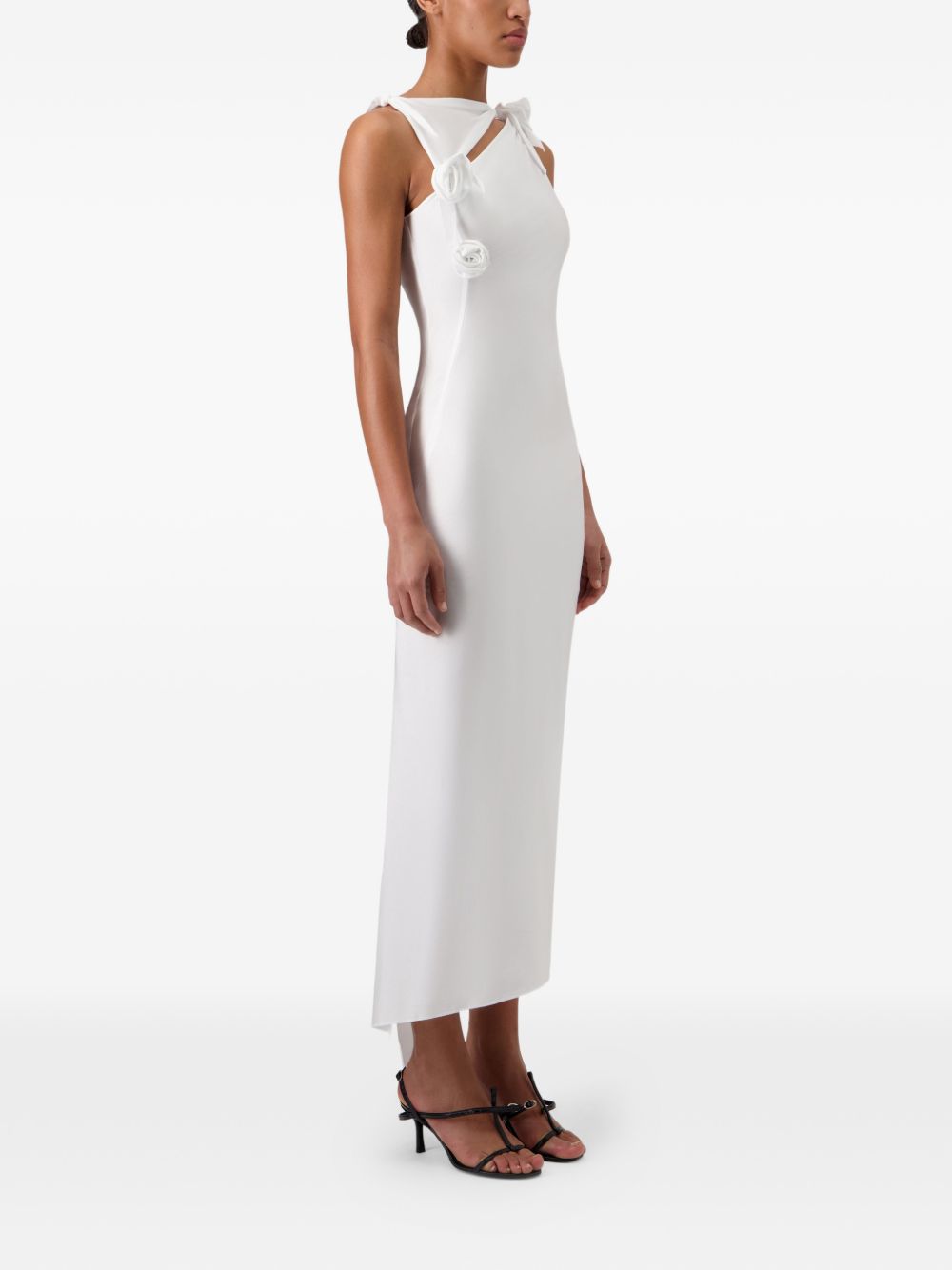 Asymmetric Midi Dress with Knot
