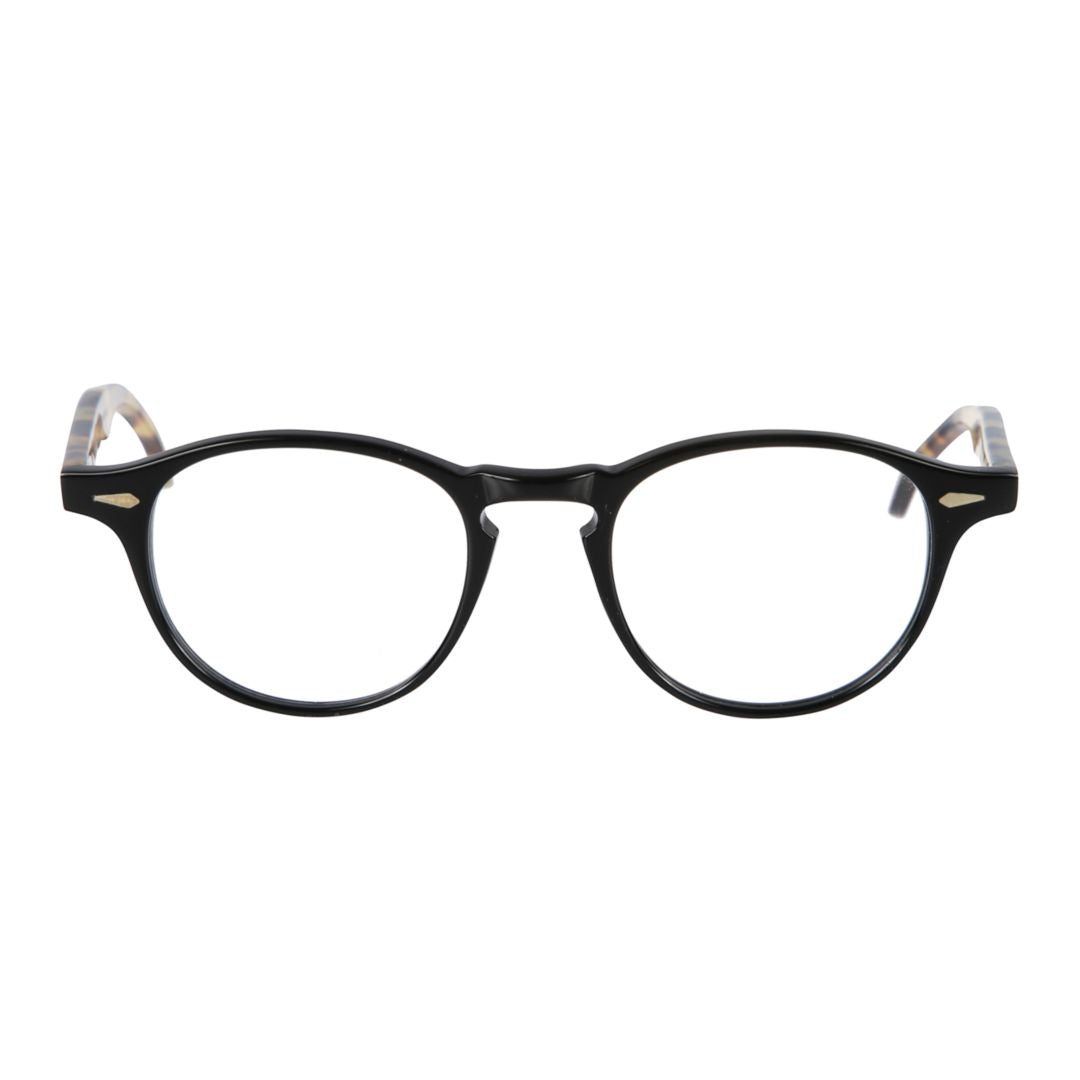 Oxford Classic Round Frame Eyeglasses with Tortoiseshell Temples