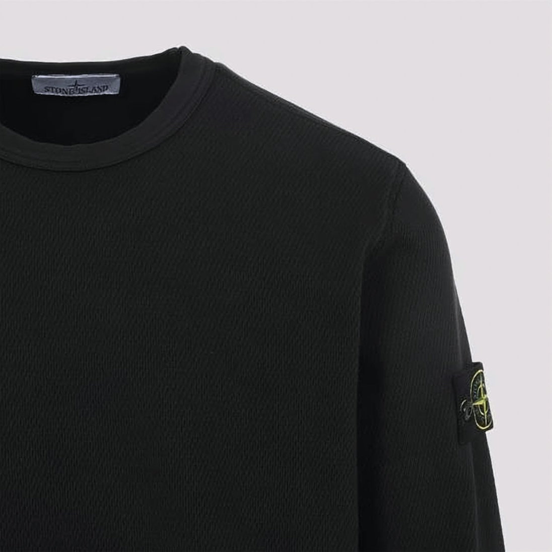 Long-Sleeve Black T-Shirt with Signature Patch