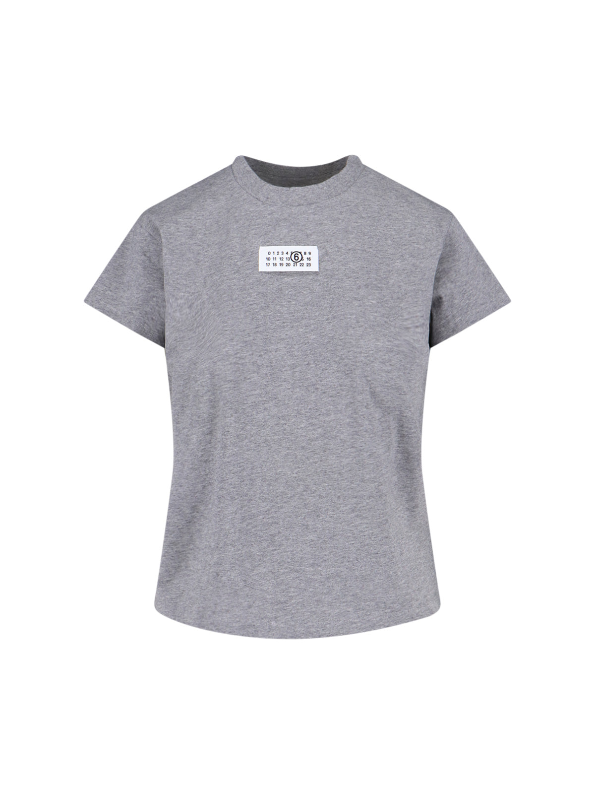 Cotton Grey T-shirt with Numeric Logo Patch