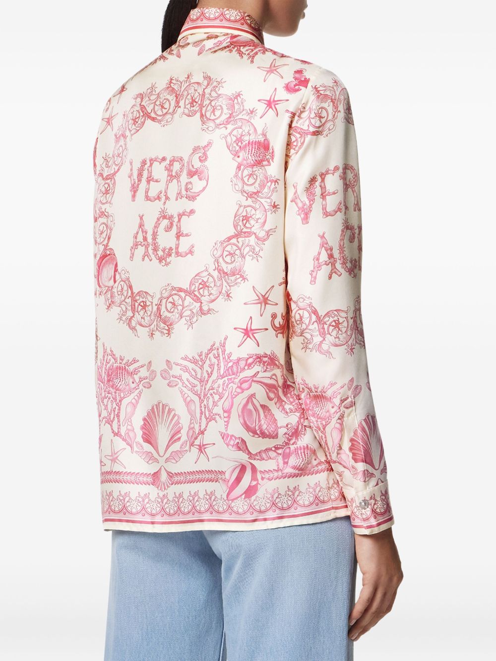 Underwater Barocco Print Long-Sleeved Shirt