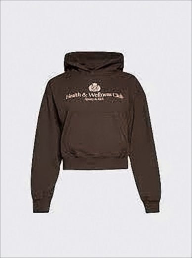 Cropped Hoodie with Printed Logo