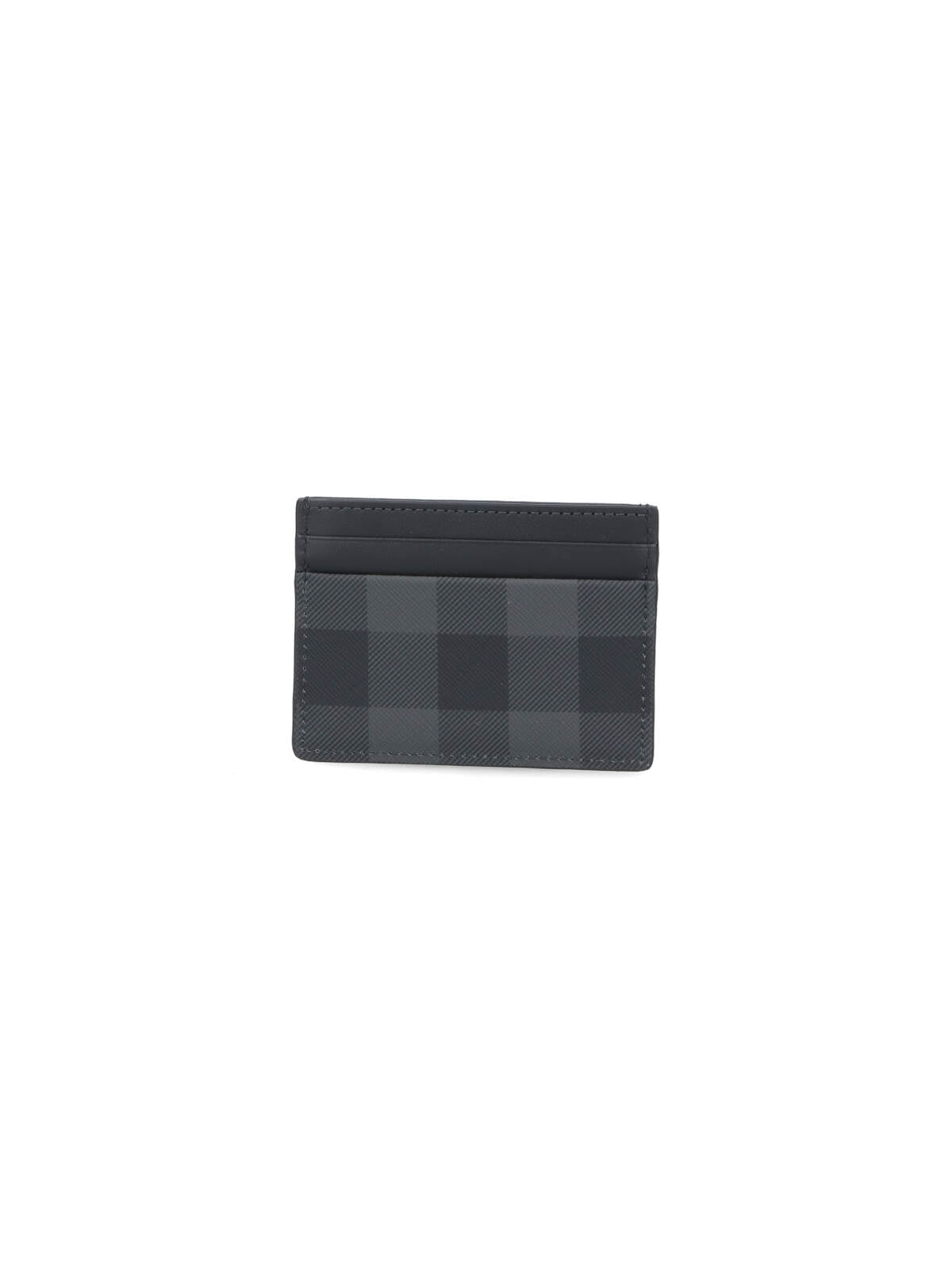 Black Check Pattern Fabric Cardholder