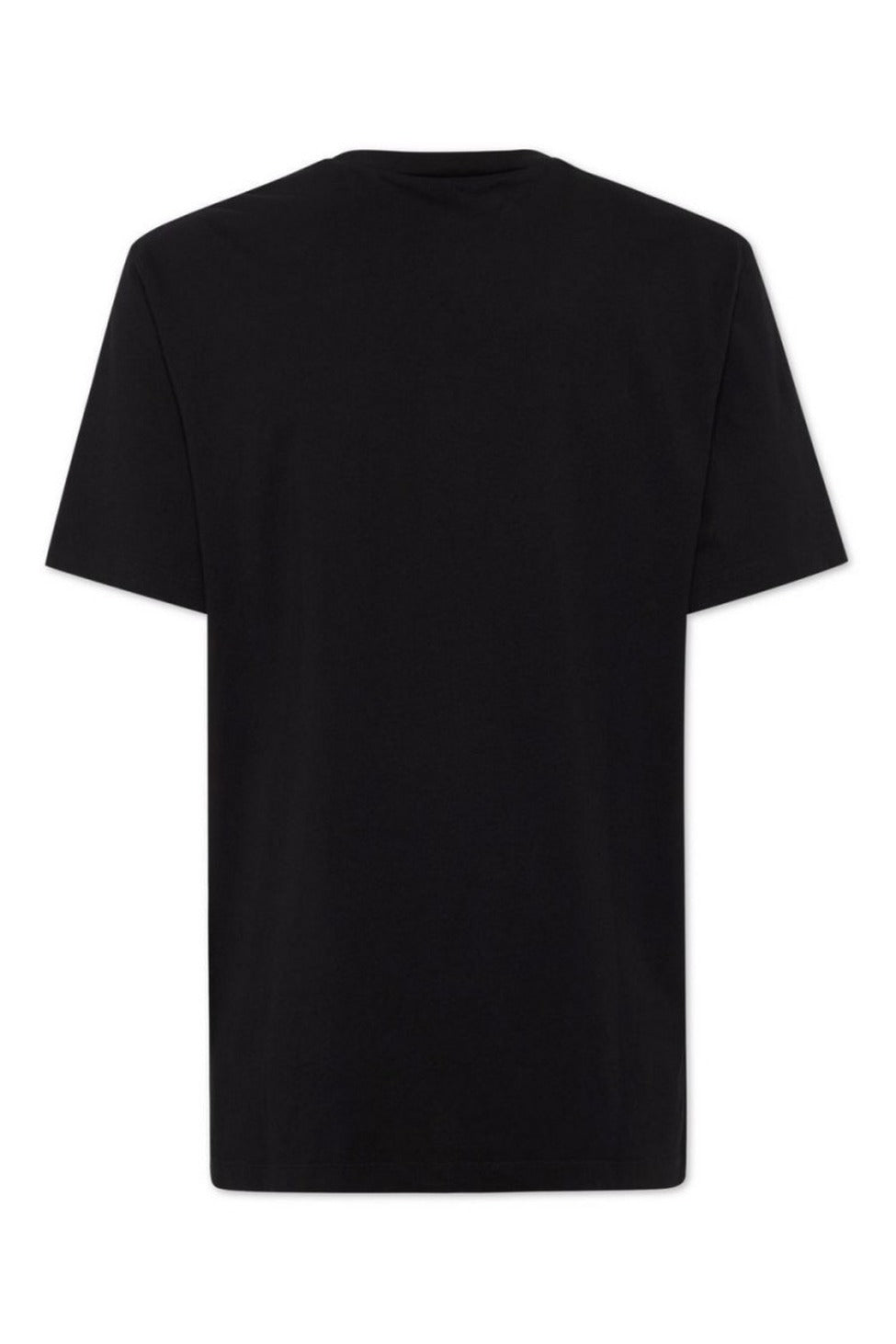 Classic Fit Black Cotton T-Shirt With Subtle Logo