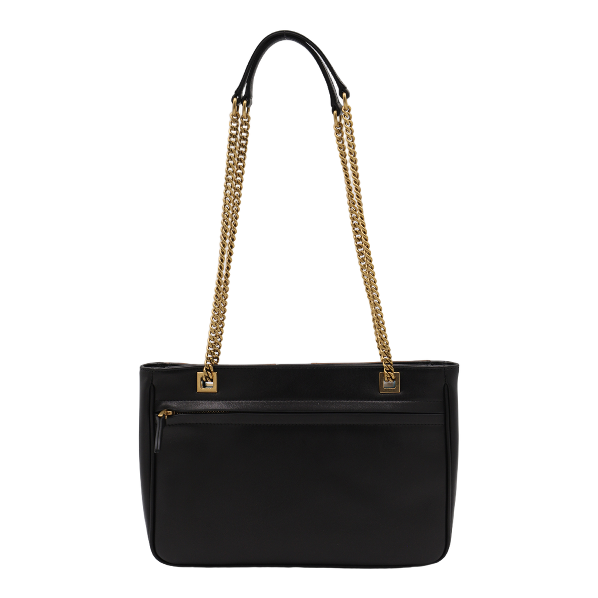 Rectangular Handbag with Oversized V-Shape Design