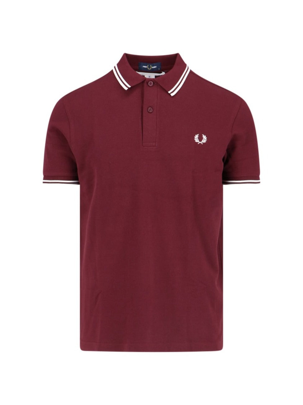 Shirt Logo Polo Shirt In Burgundy Cotton