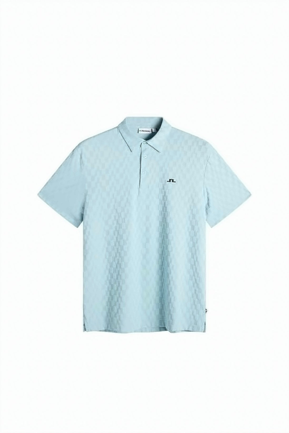 Textured Short-Sleeved Polo Shirt with Embroidered Logo