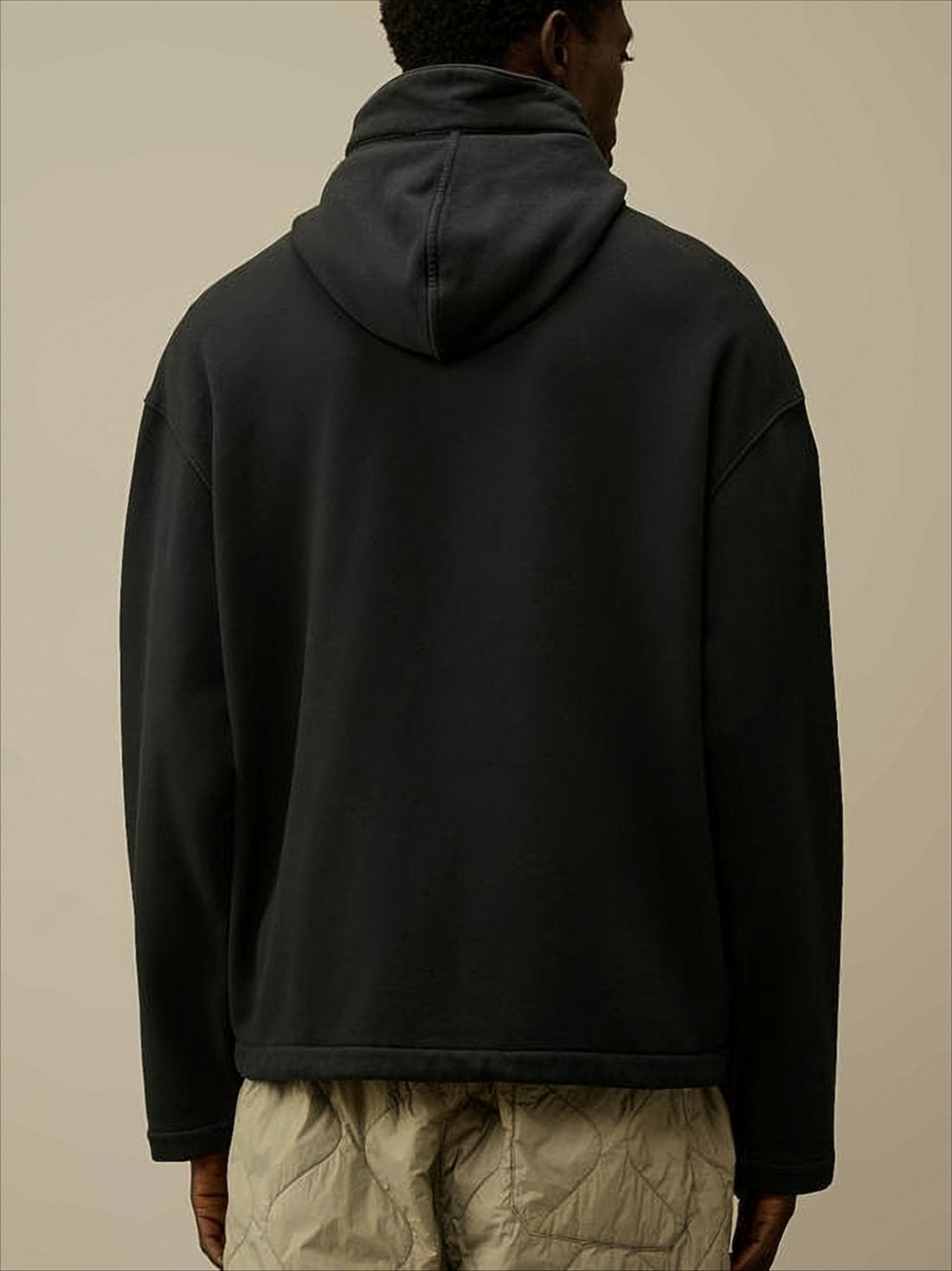 Relaxed Fit Cotton Jacket With Hood And Flap Pockets
