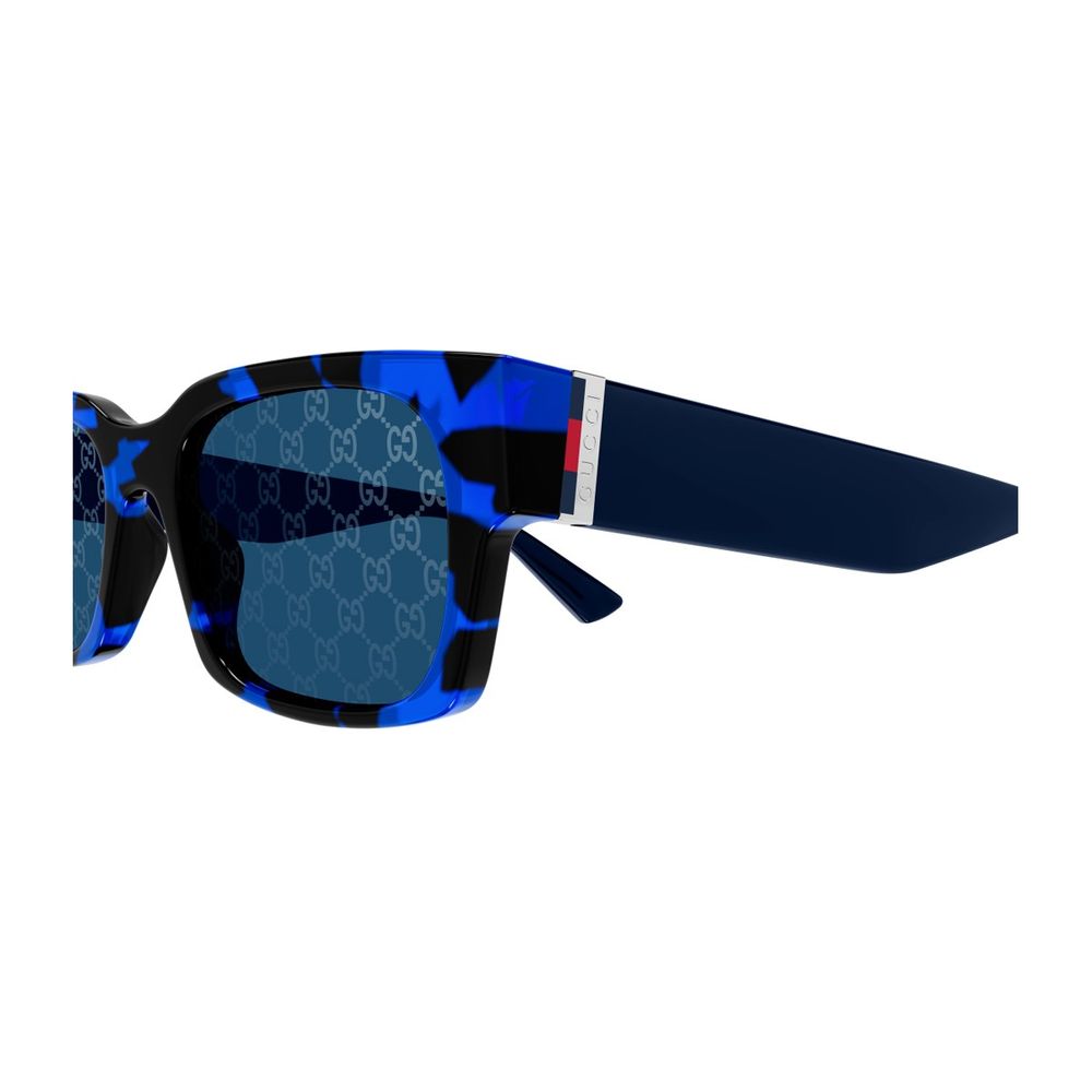 Rectangular Bold Patterned Sunglasses with Havana Design GG2084S Linea Sign