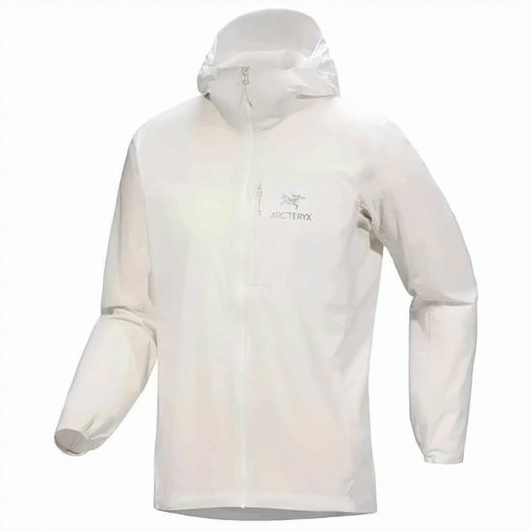 Lightweight White Minimalistic Jacket with Hood