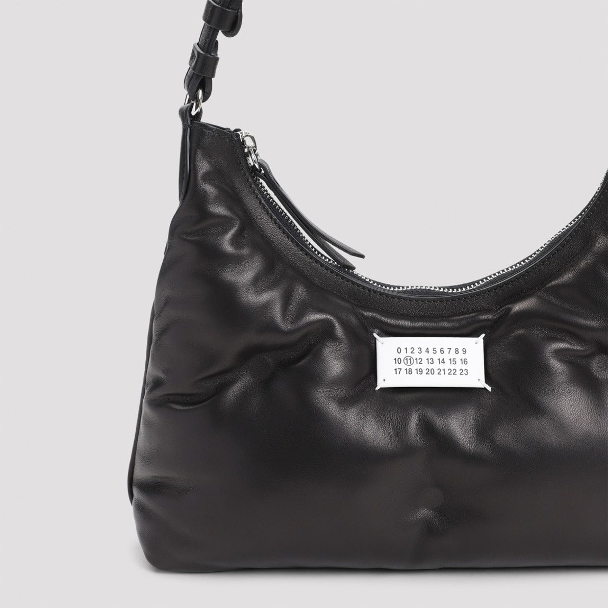 Lamb Leather Shoulder Bag With Sleek Dimensions And Functional Design