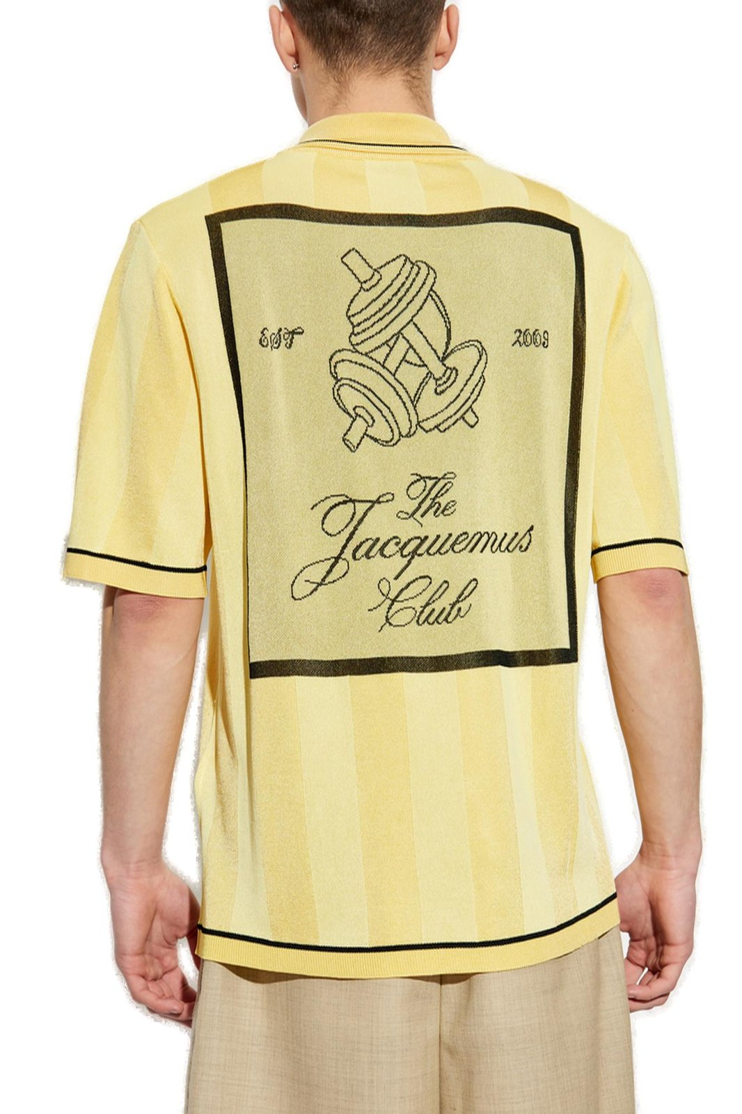 Short-Sleeved Polo Shirt in Soft Yellow