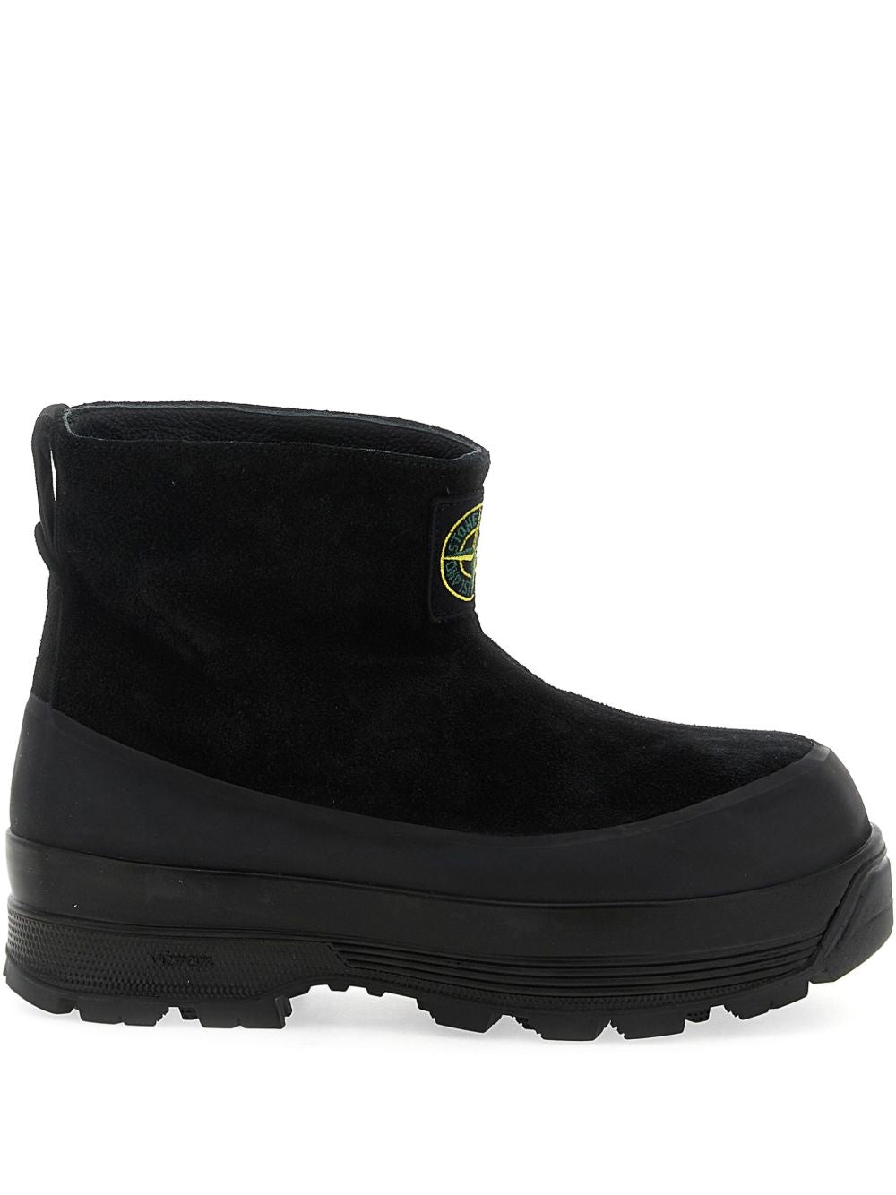 Suede Ankle Boots With Compass Logo