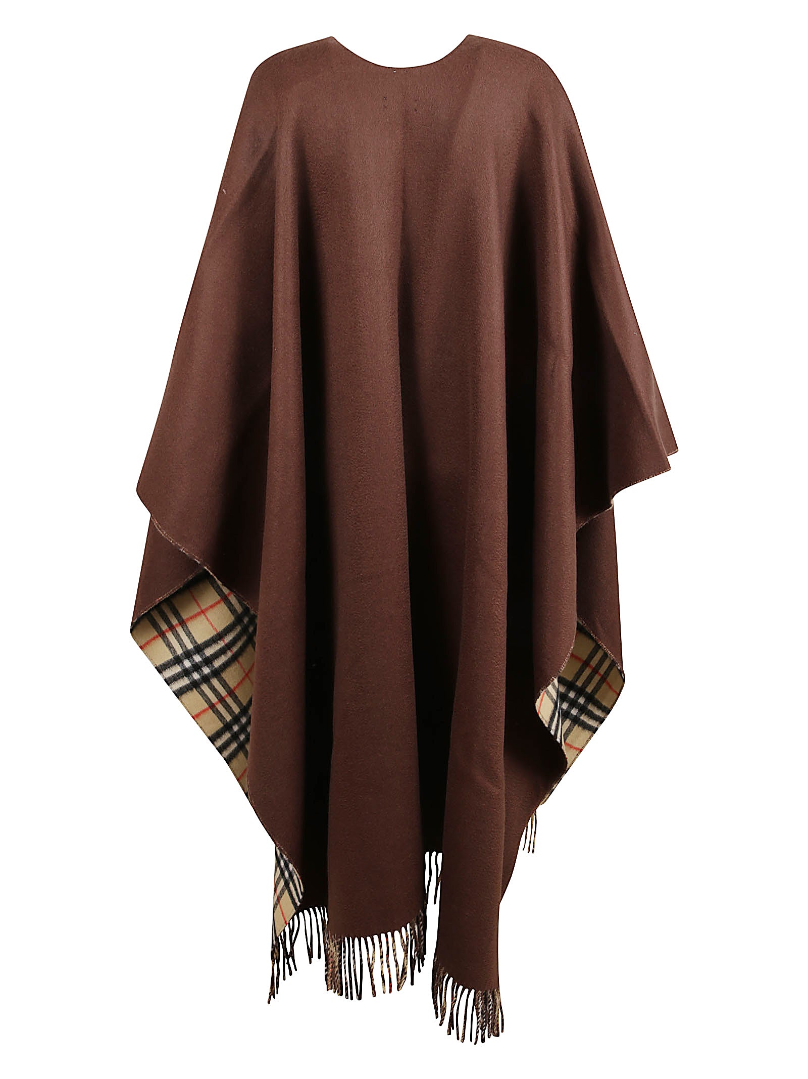 Fringe-Detail Wool And Cashmere Poncho