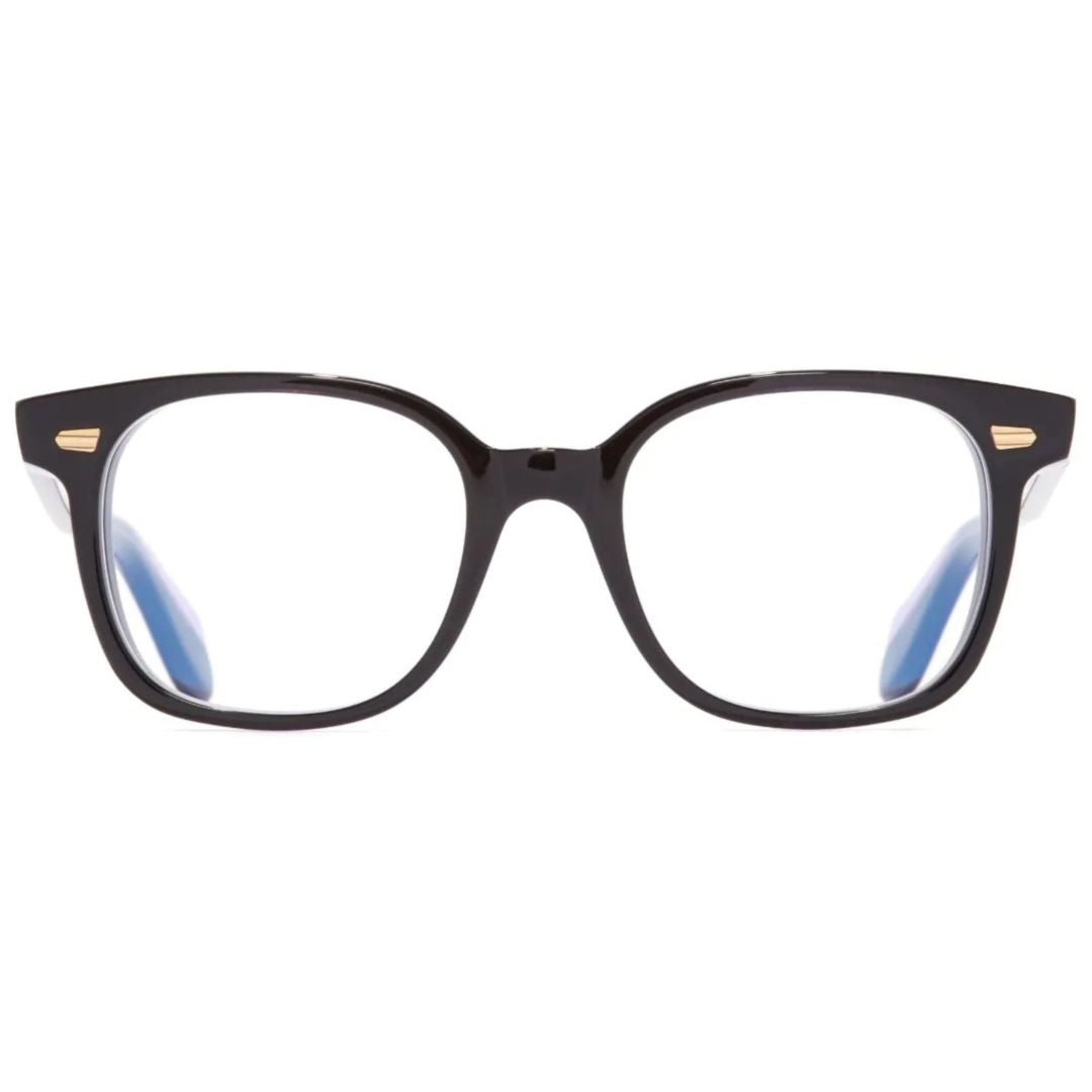 Cgop 9990-01 Purple On Black Square Frame Eyeglasses with Glossy Black Front