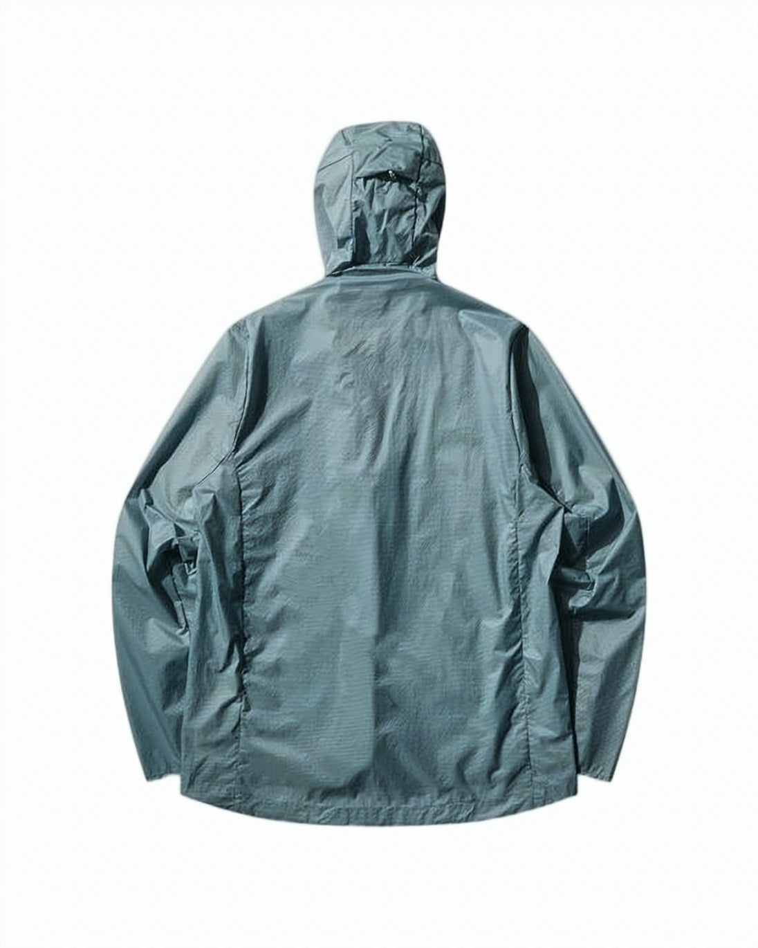 Lightweight Hooded Jacket With Textured Surface And Side Pockets