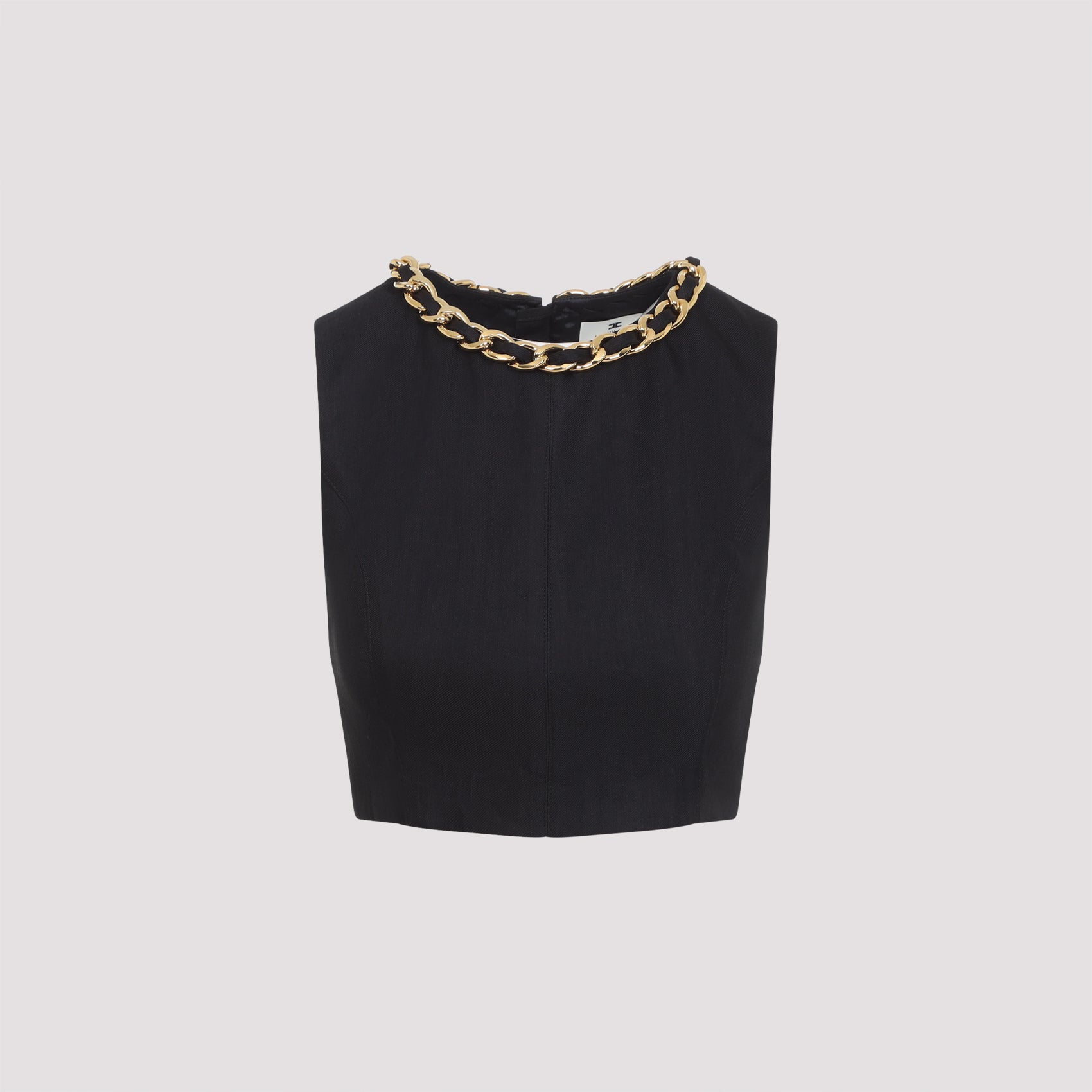 Sleeveless Linen-Blend Top