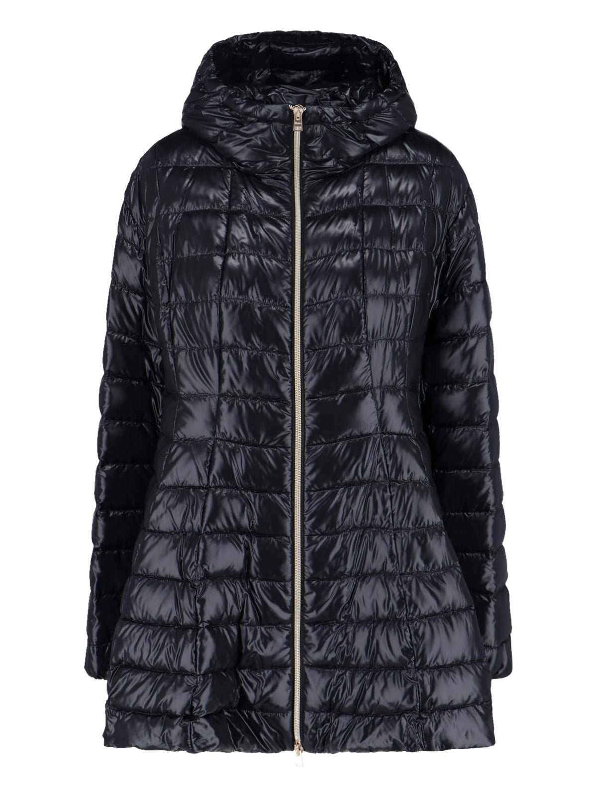 Sleek Black Jacket With High Collar And Zip Closure