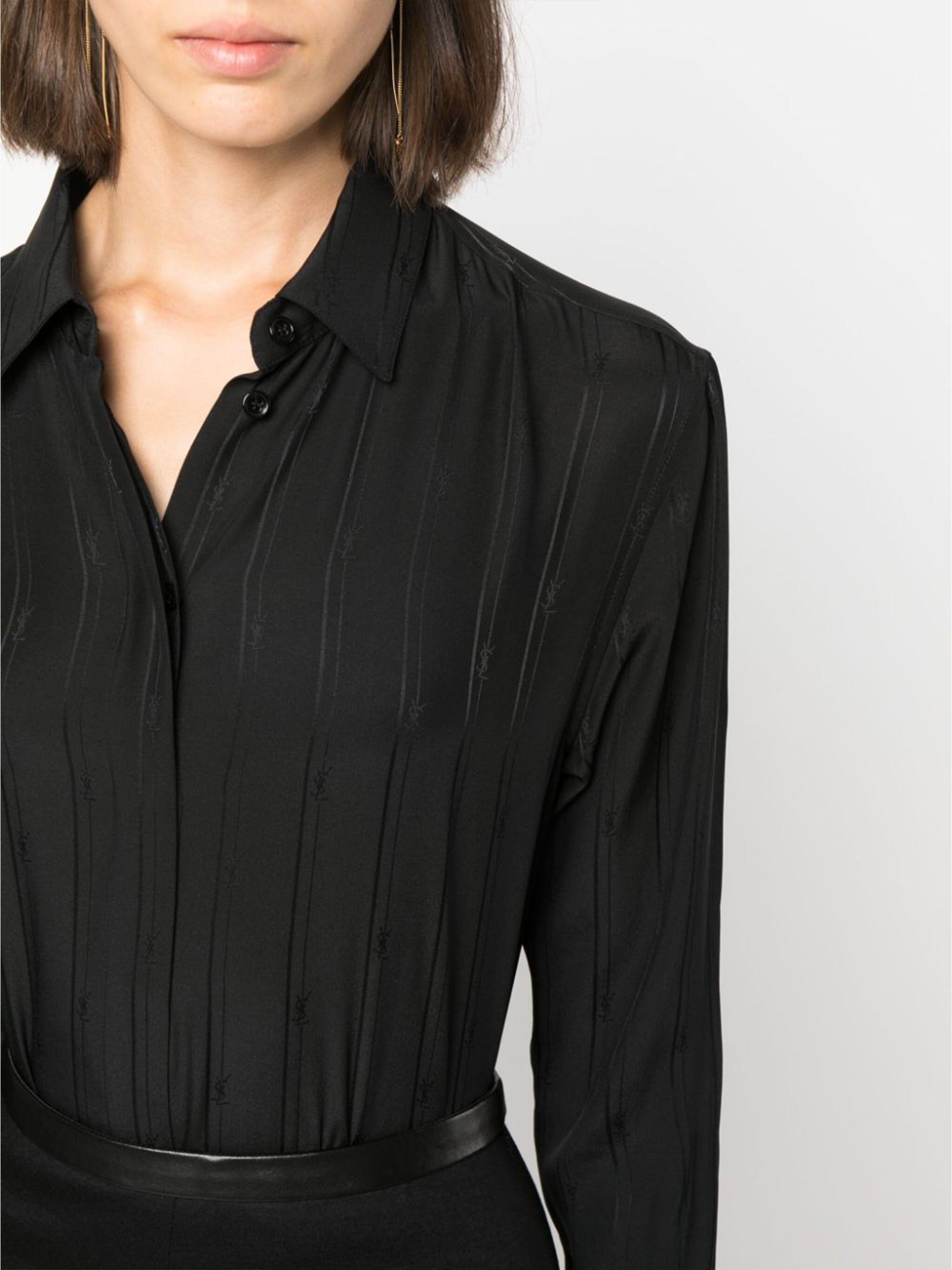 Black Organic Silk Shirt