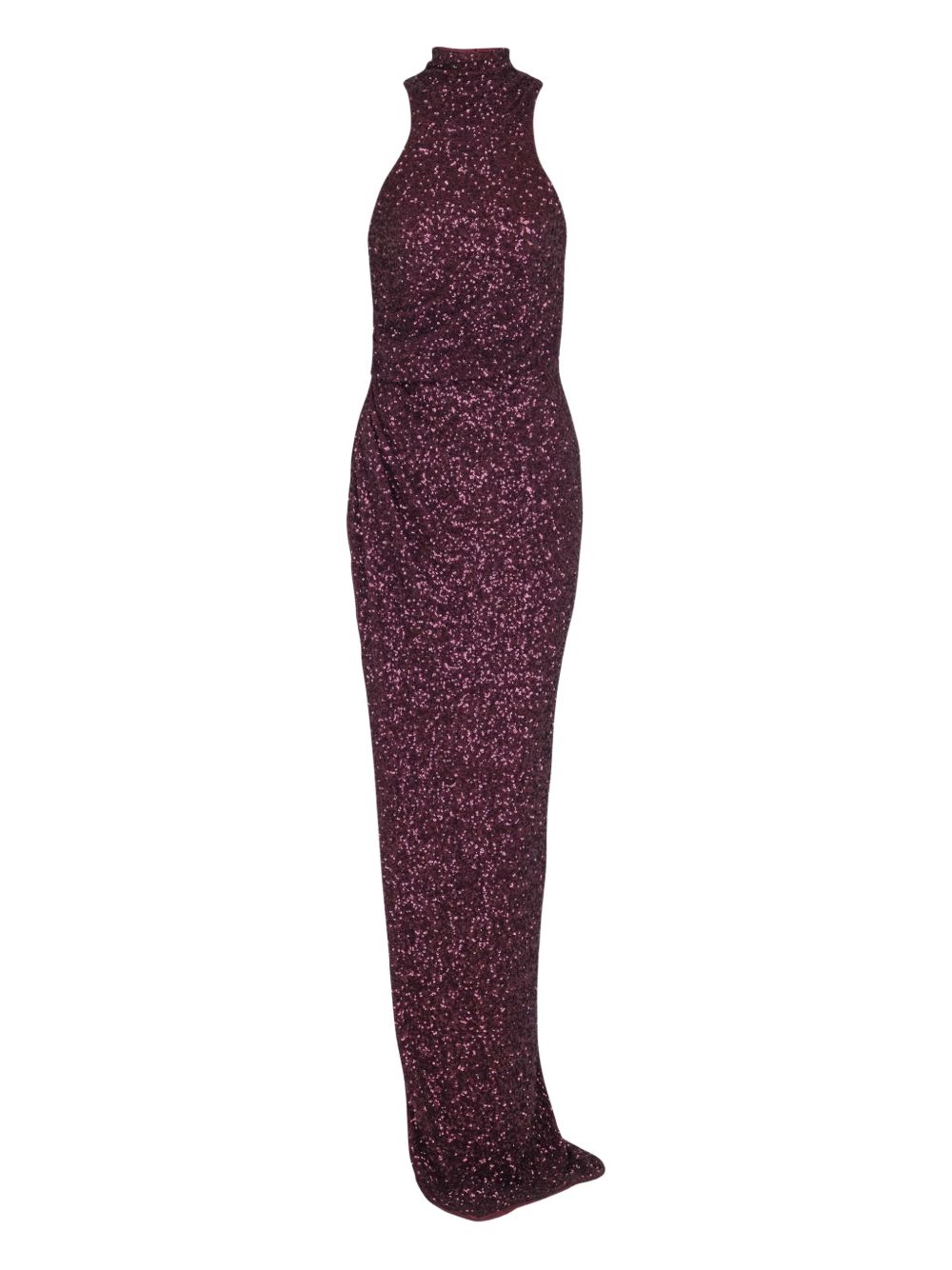 Burgundy Silk Maxi Dress
