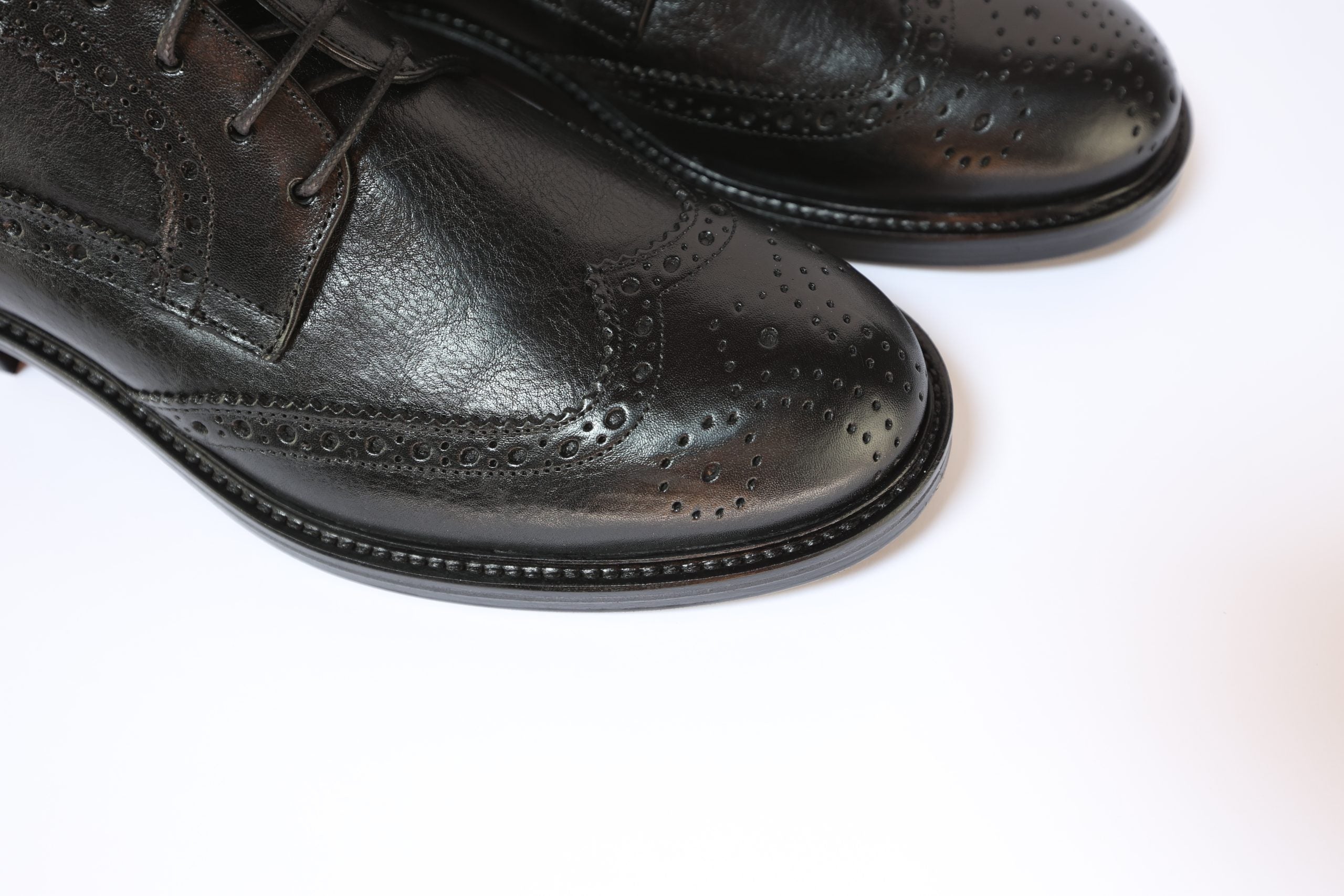 Derby Priston with Textured Buffalo Leather