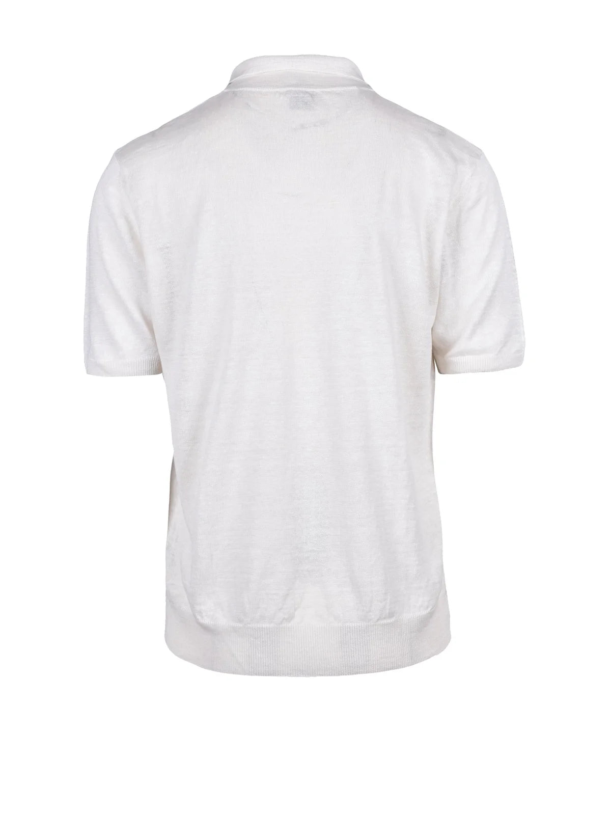 White Linen Piqué Polo