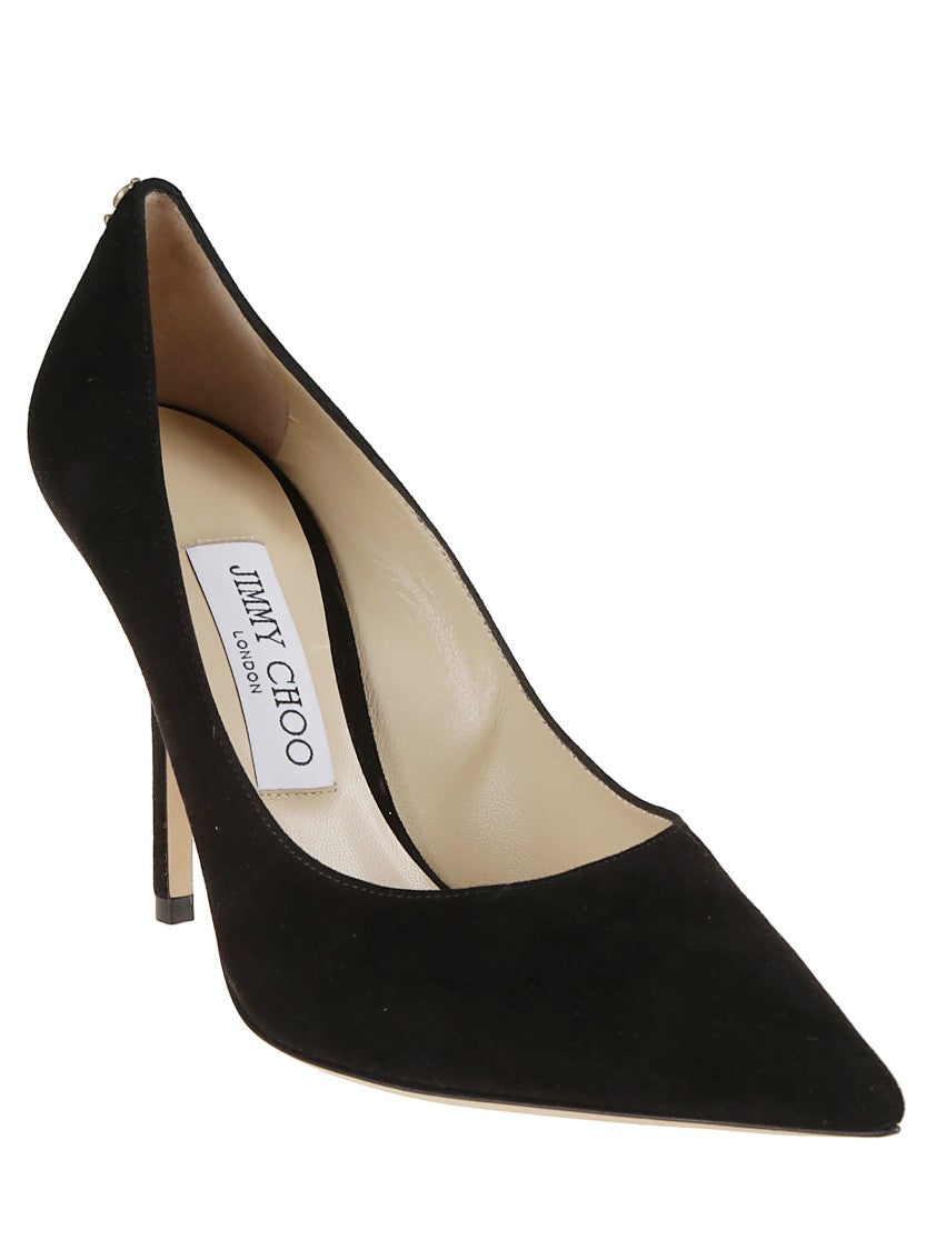 Pointed Toe Black Leather Pumps