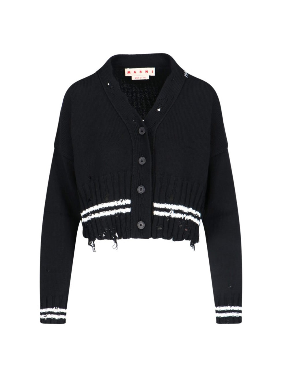 V-Neck Cardigan – Black