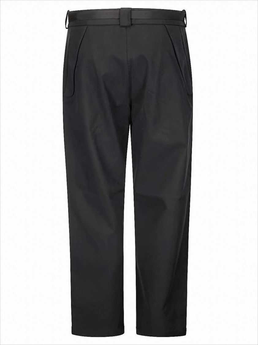 Straight-Leg Pants With Built-In Belt And Embroidered Logo