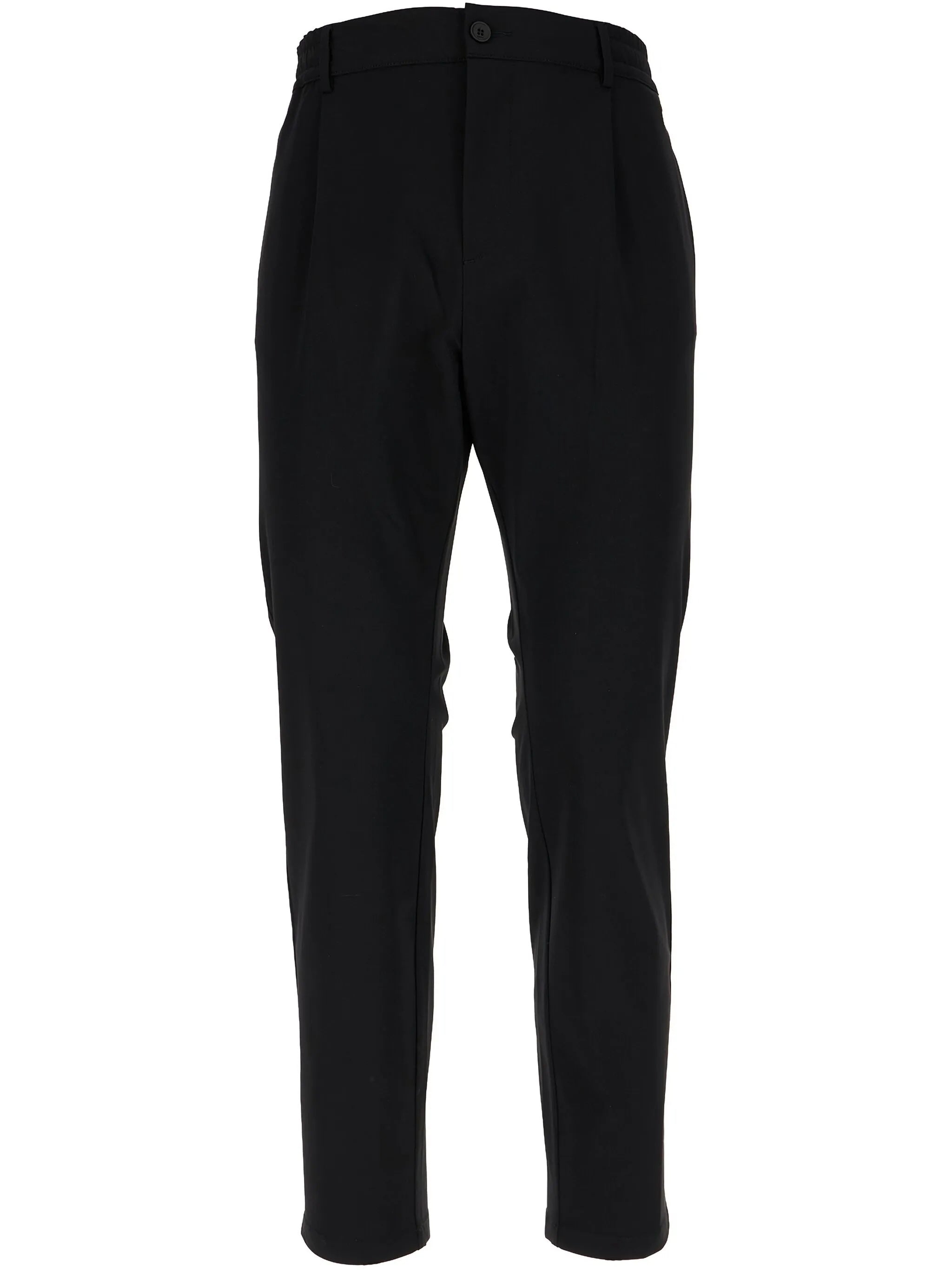 Muted Brown Tailored Minimalist Button Trousers