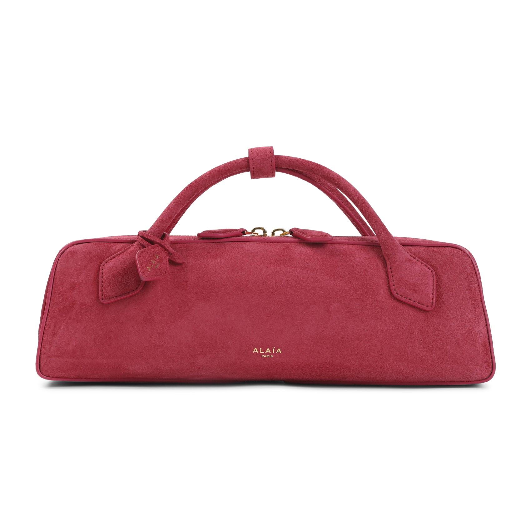 Framboise Goat Leather Clutch with Top Handles
