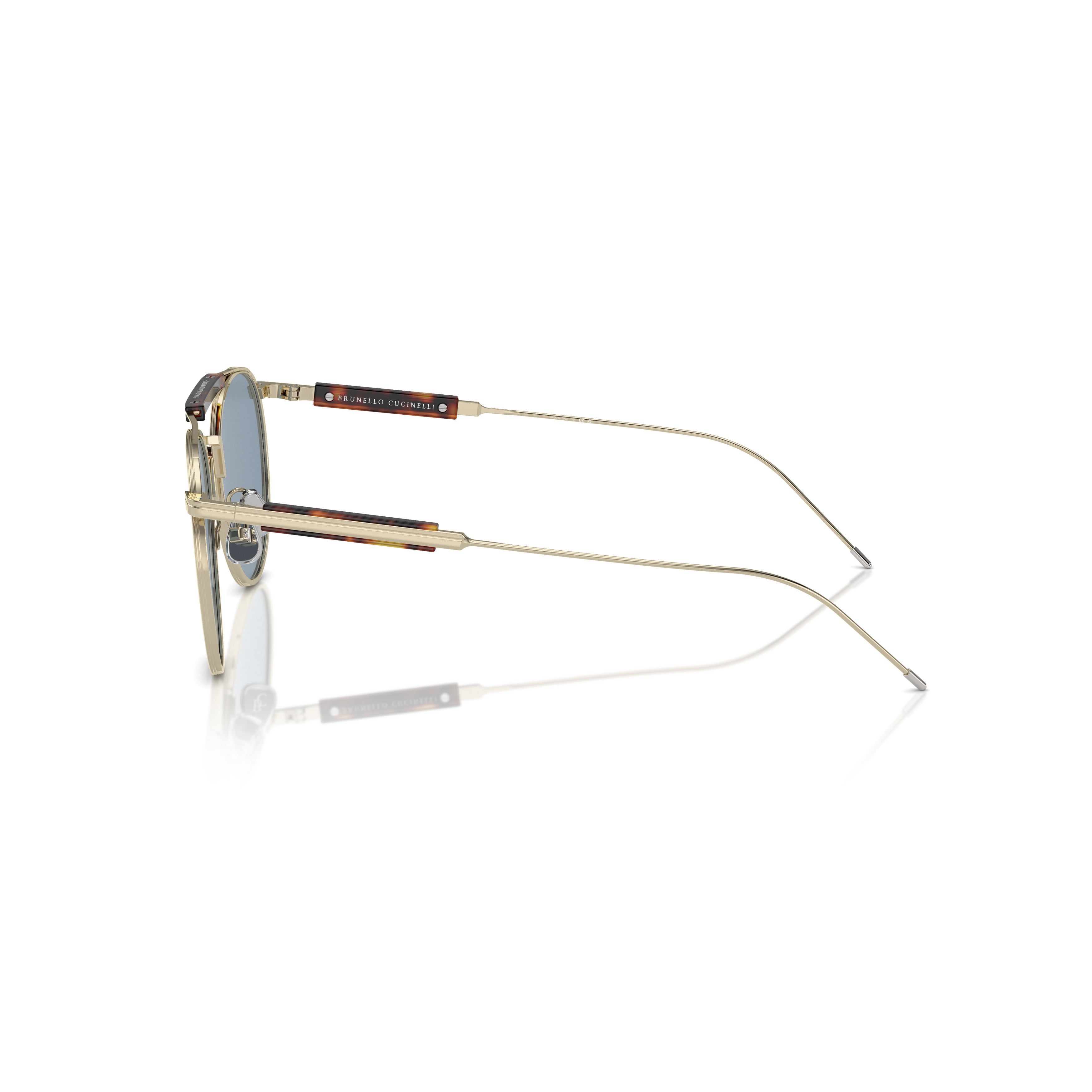 0bc2004st Round Titanium Sunglasses with Gold Finish
