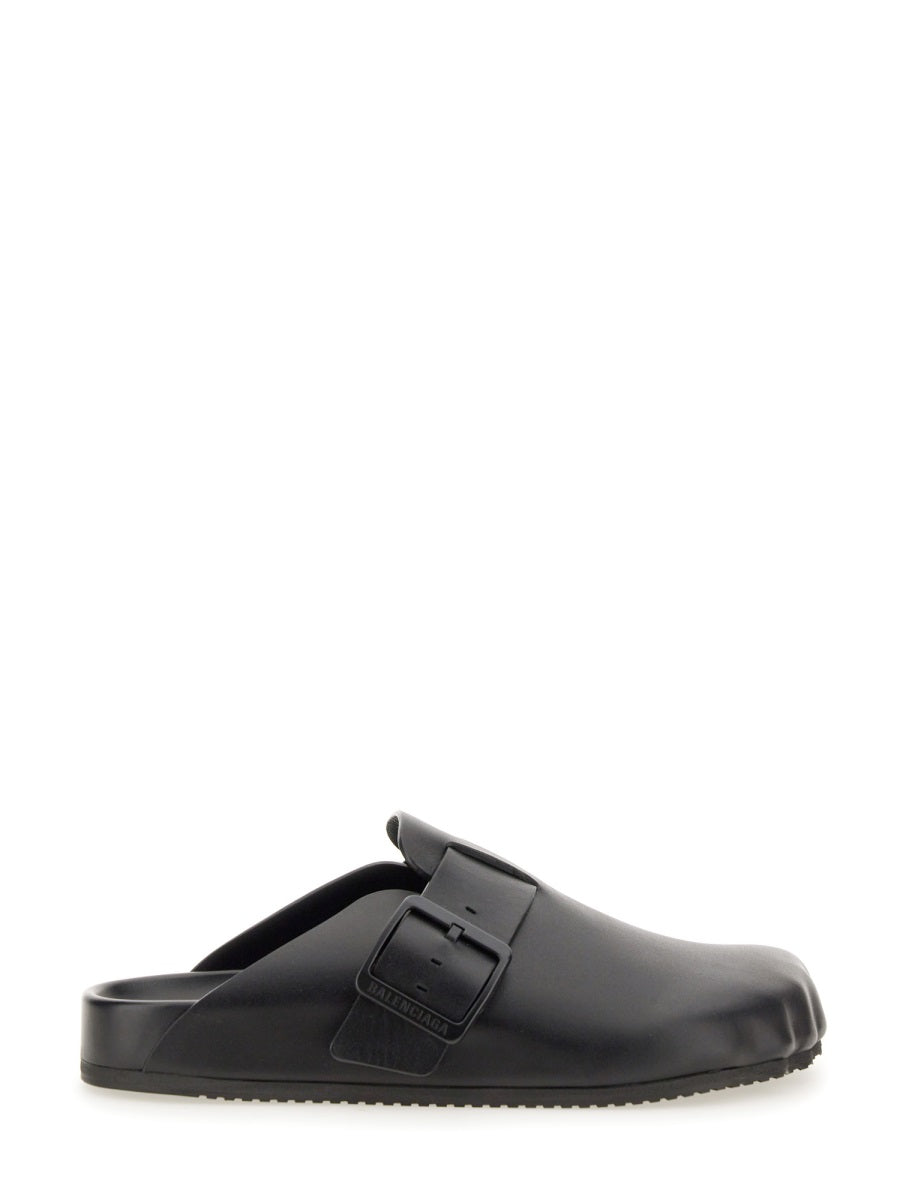 Brown Bovine Leather Flats with Refined Silhouette
