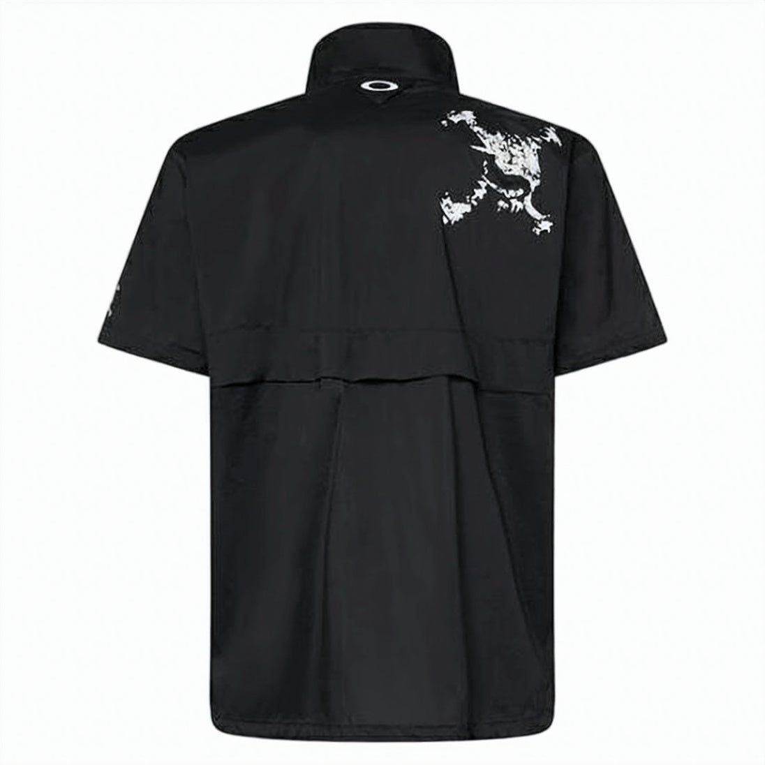 Black Short-Sleeve Vented High Collar Jacket